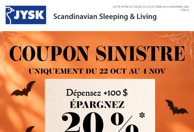 JYSK (QC) Flyer October 22 to November 4