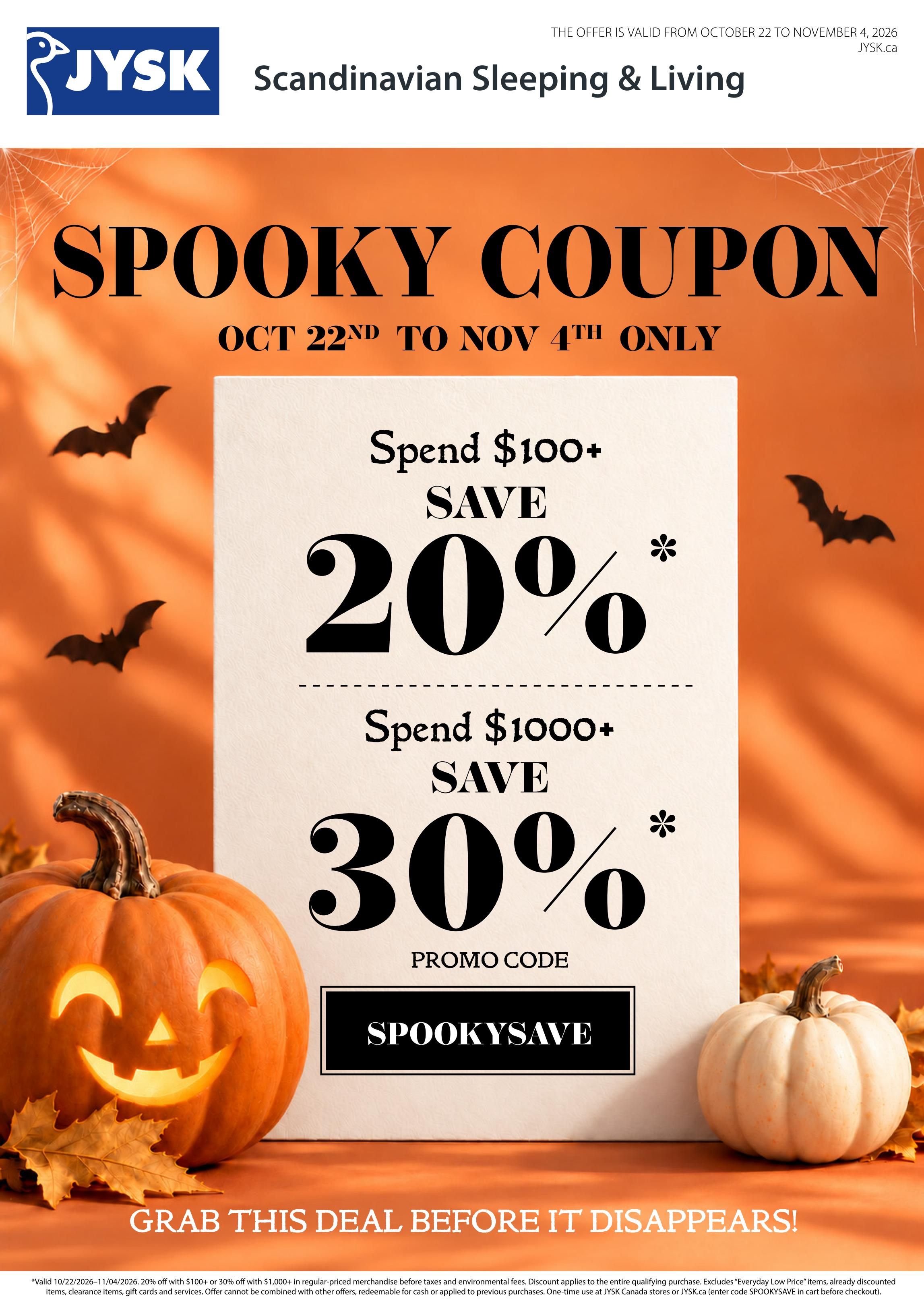 JYSK Flyer October 22 to November 4