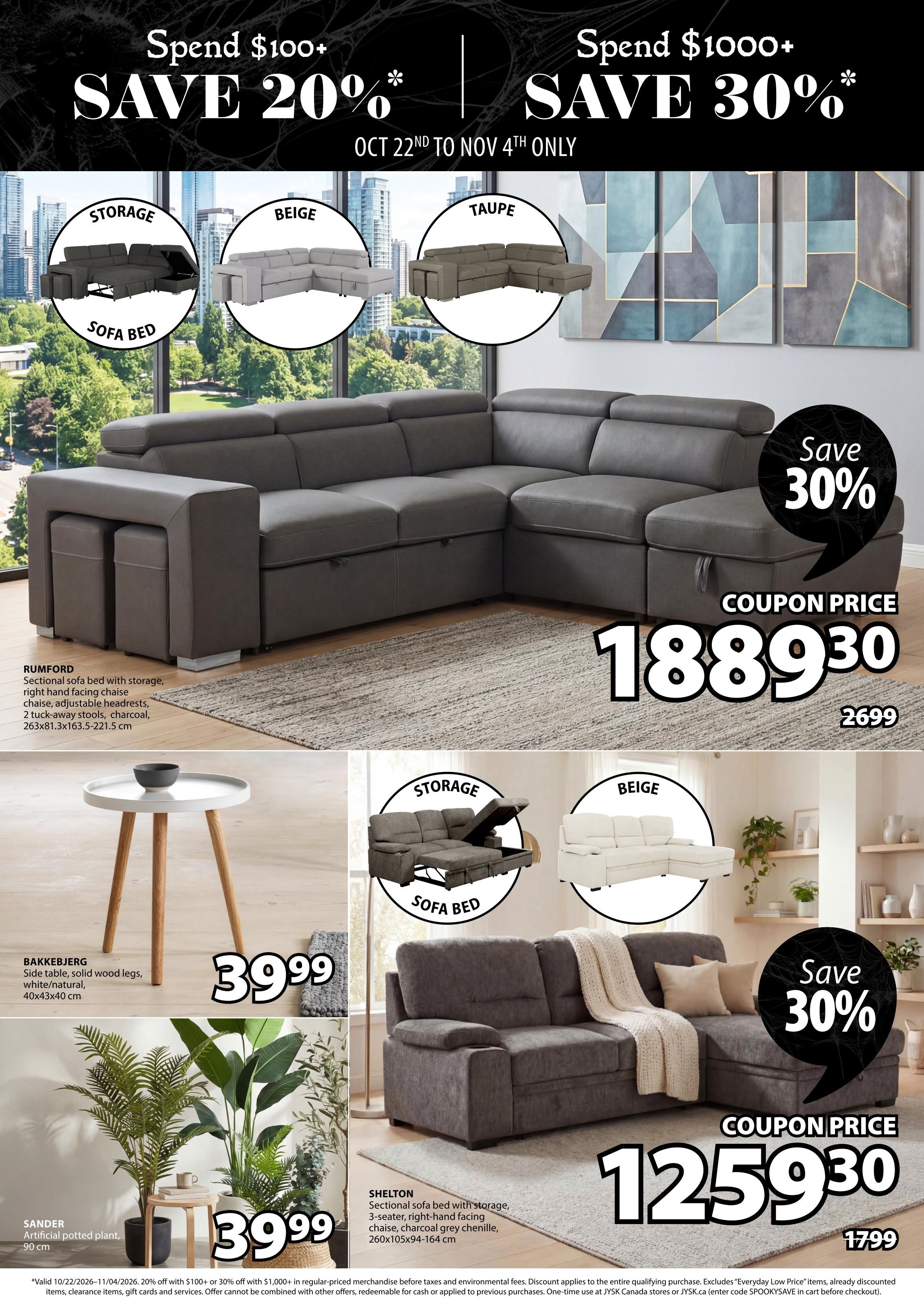 JYSK Flyer October 22 to November 4