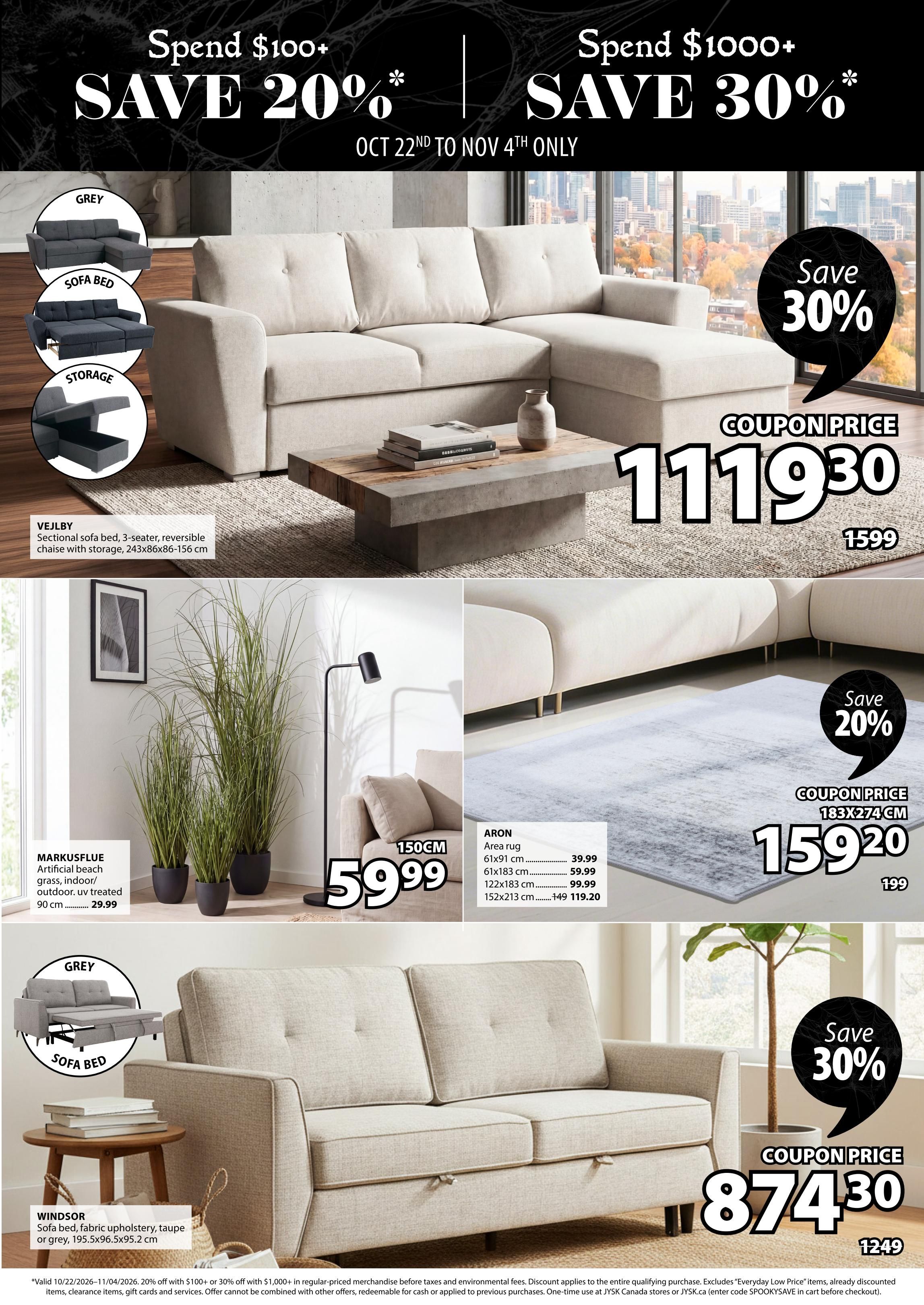 JYSK Flyer October 22 to November 4