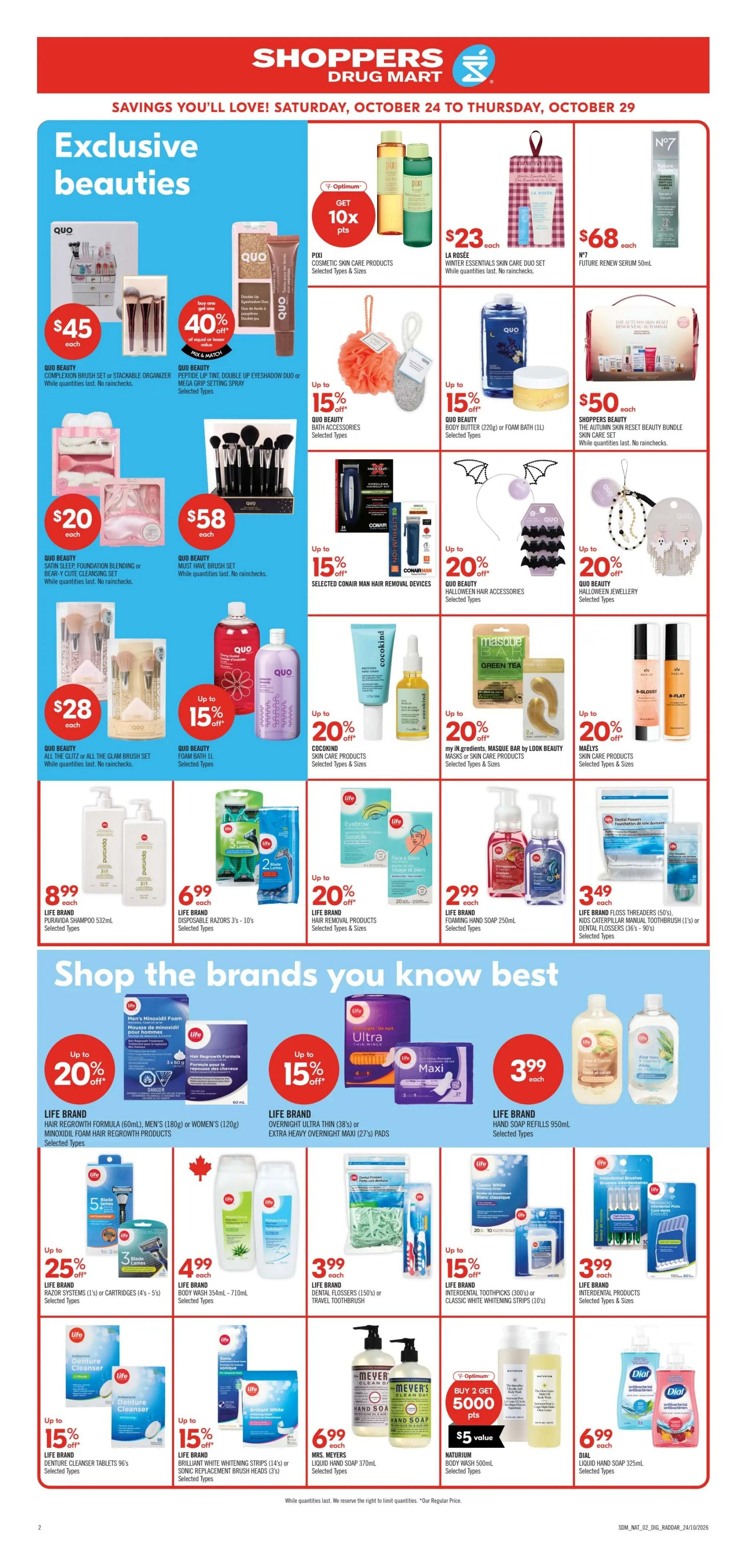 Shoppers Drug Mart (ON) Flyer October 24 to 29