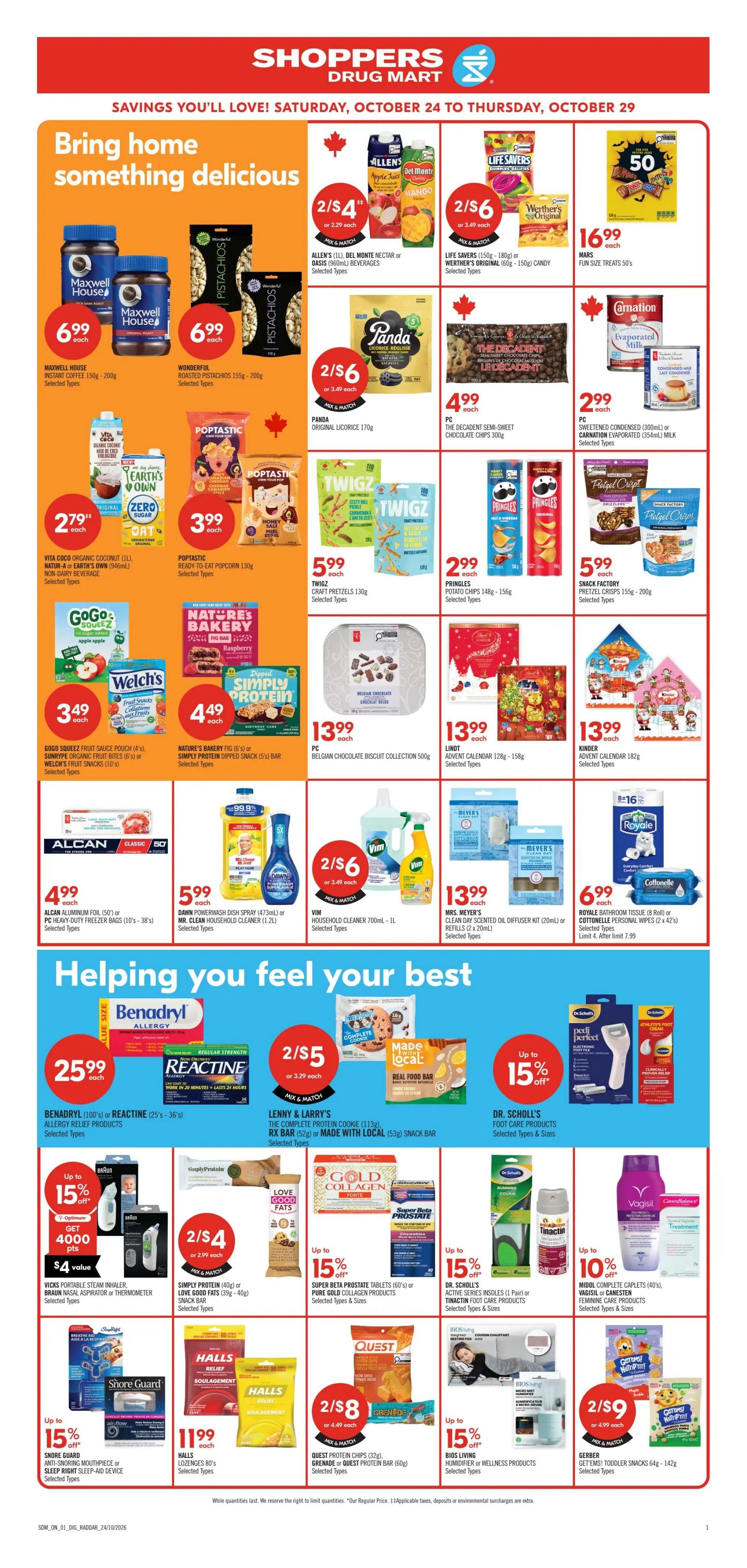 Shoppers Drug Mart (ON) Flyer October 24 to 29