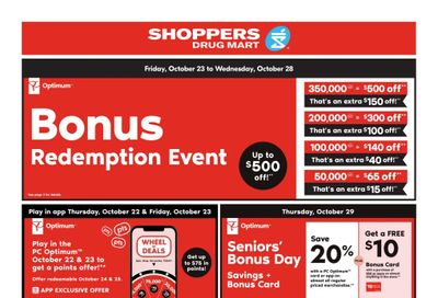 Shoppers Drug Mart (Atlantic) Flyer October 24 to 29
