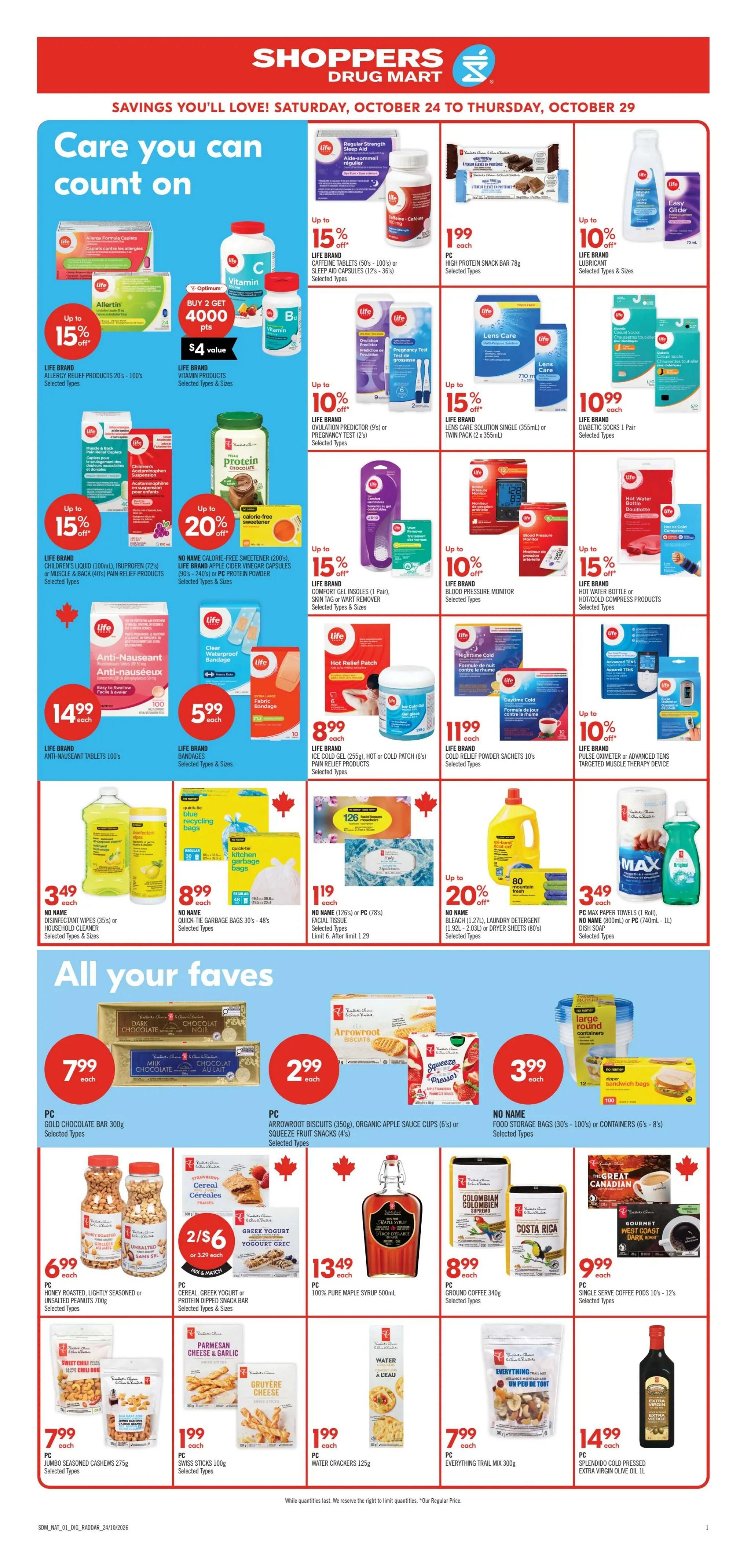 Shoppers Drug Mart (Atlantic) Flyer October 24 to 29