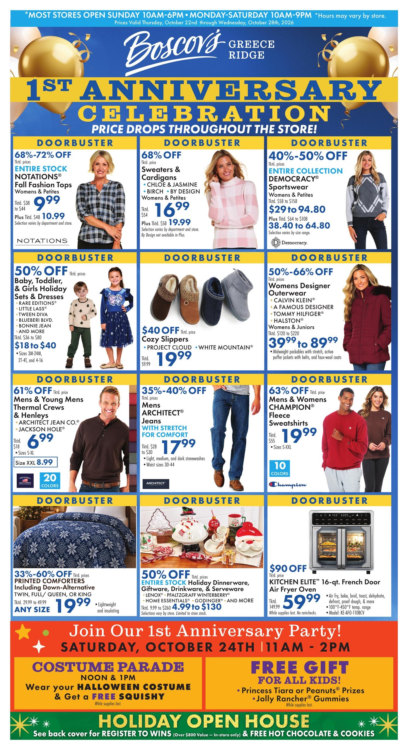 Boscov's (Rochester Area, NY) Weekly Ad October 22 - 28, 2026