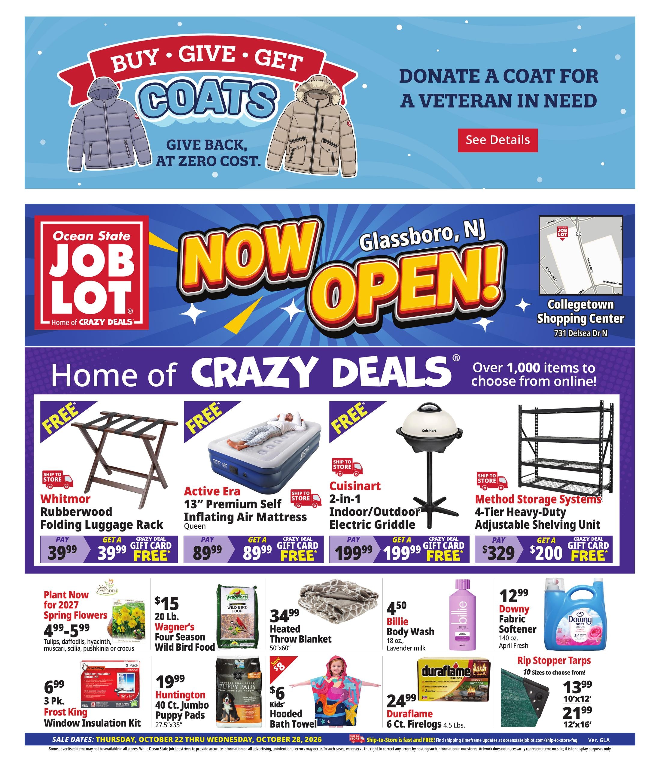 Ocean State Job Lot (Norma Area, NJ) Weekly Ad October 22 - 28, 2026