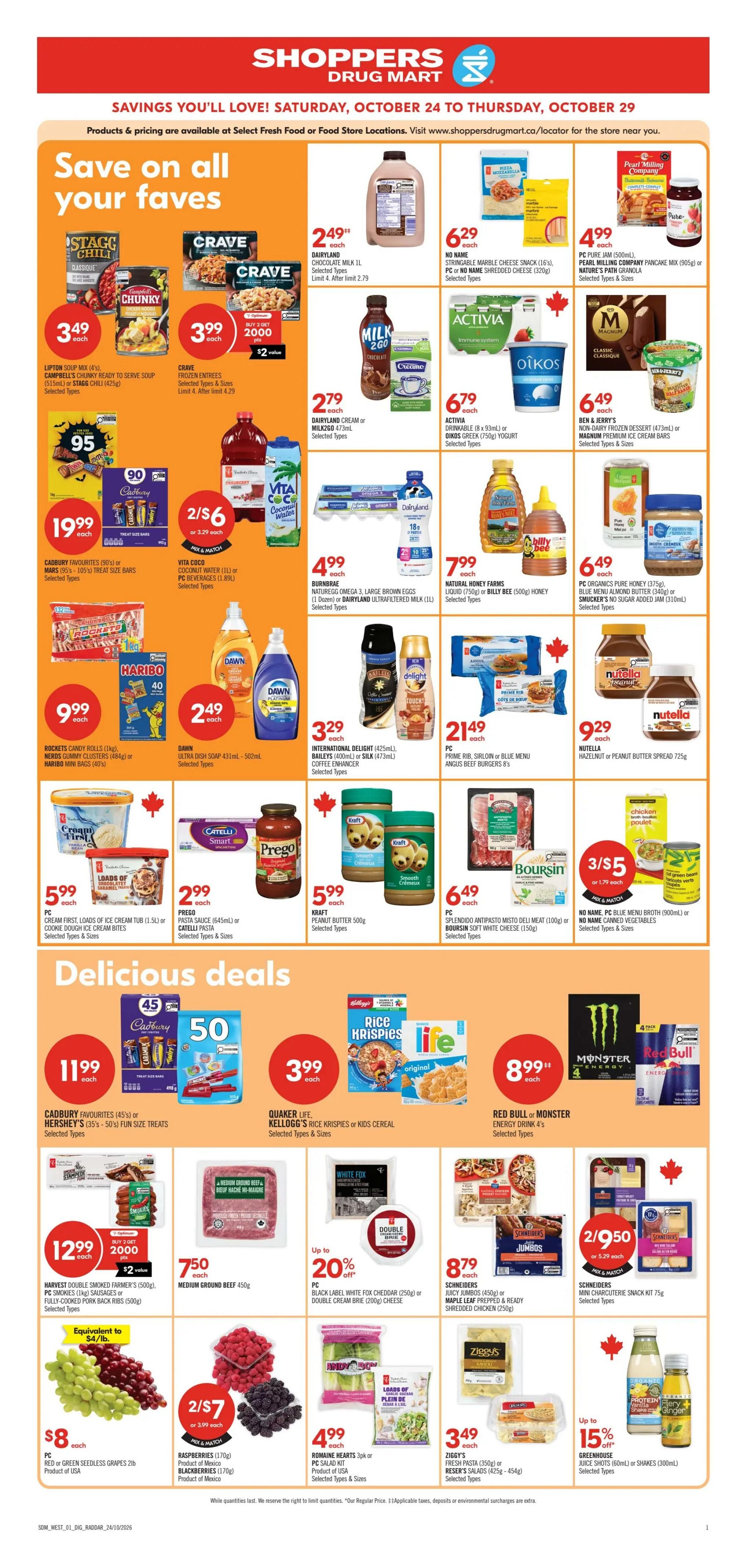 Shoppers Drug Mart (West) Flyer October 24 to 29