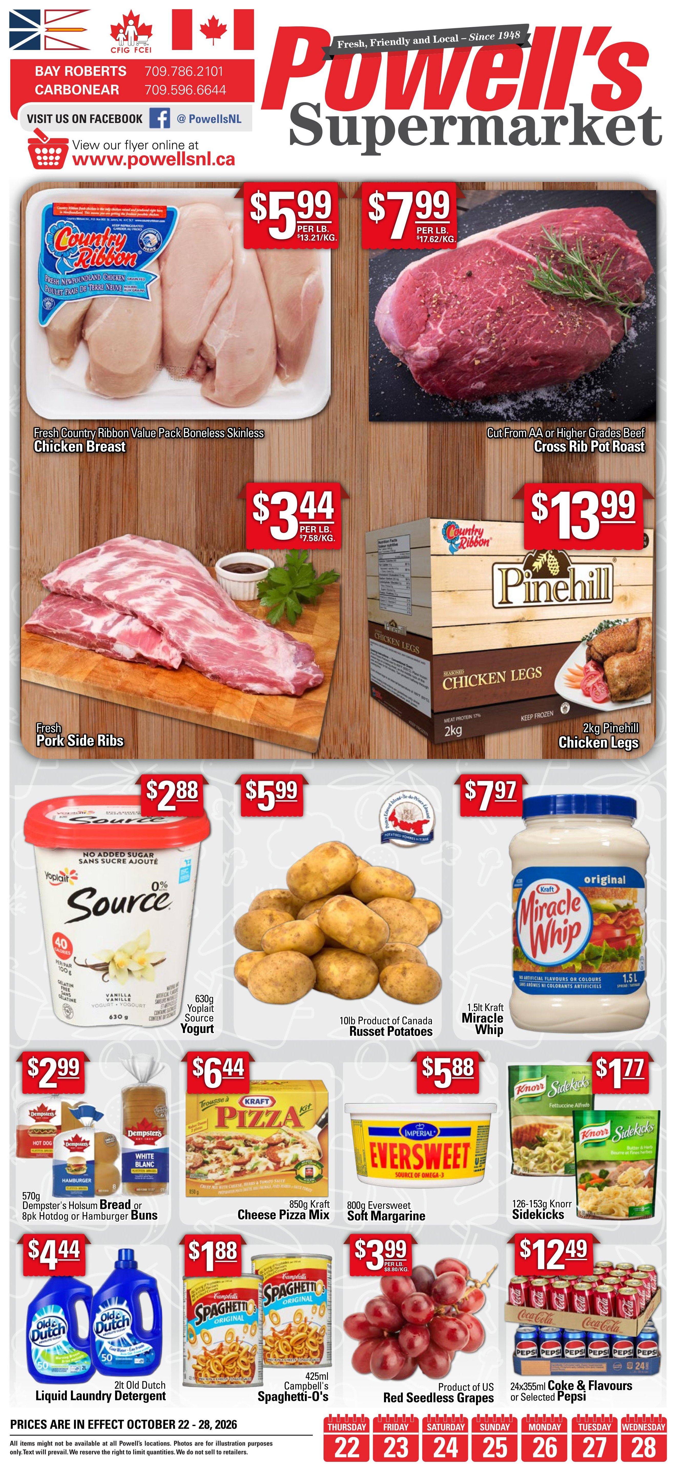 Powell's Supermarket Flyer October 22 to 28
