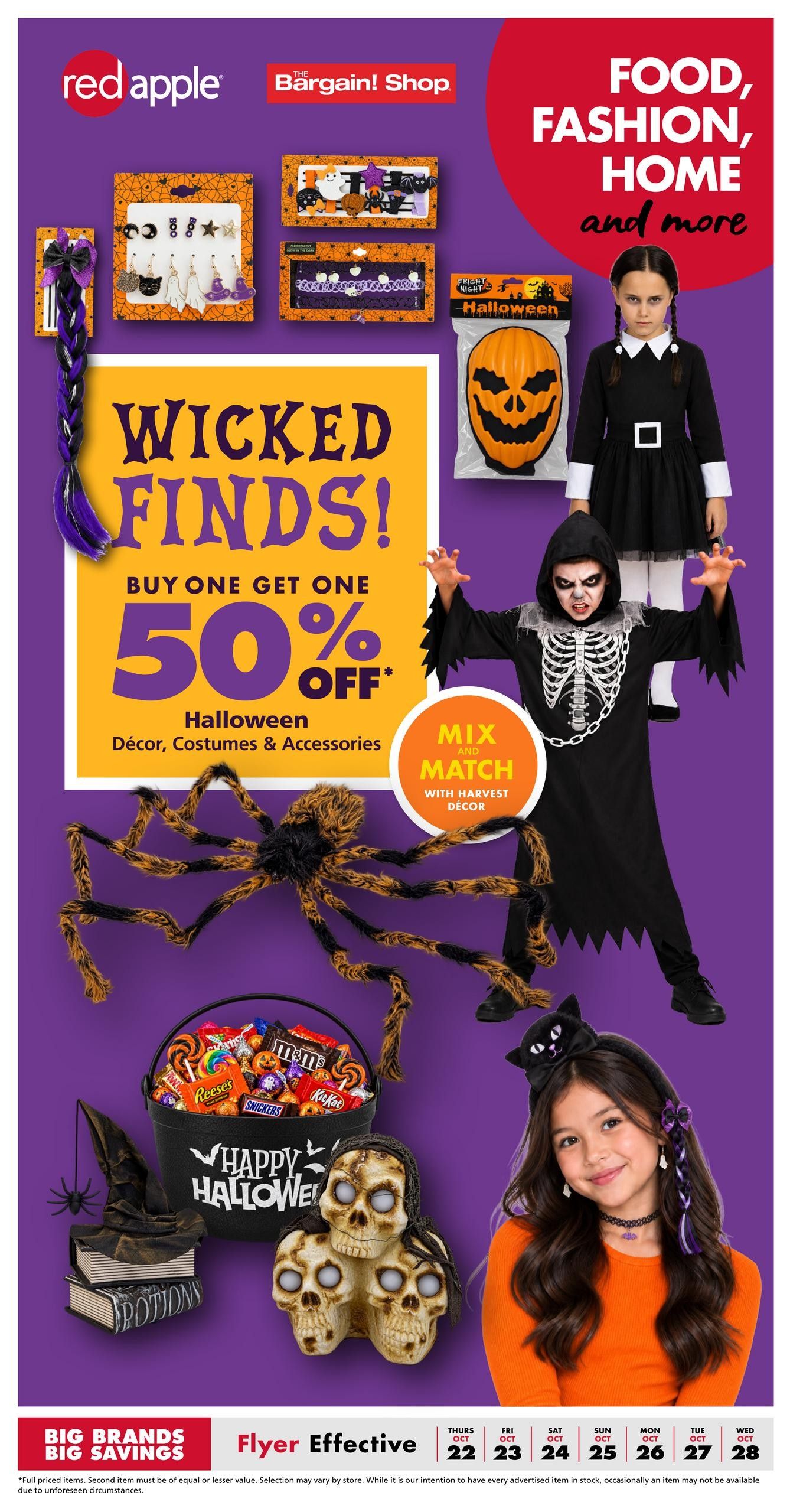 The Bargain Shop & Red Apple Stores Flyer October 22 to 28