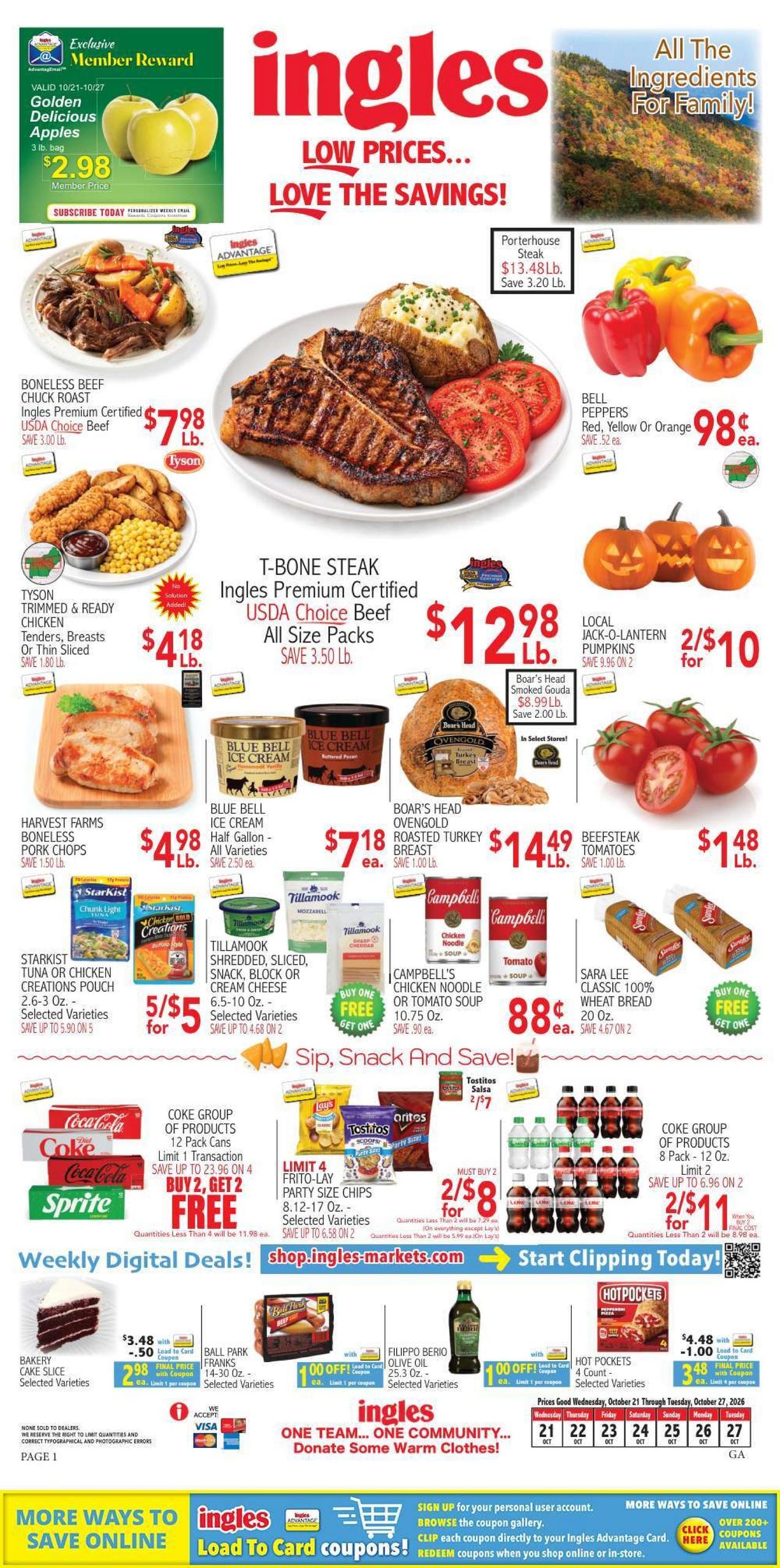 Ingles Markets (Wedowee Area, AL) Weekly Ad October 21 - 27, 2026