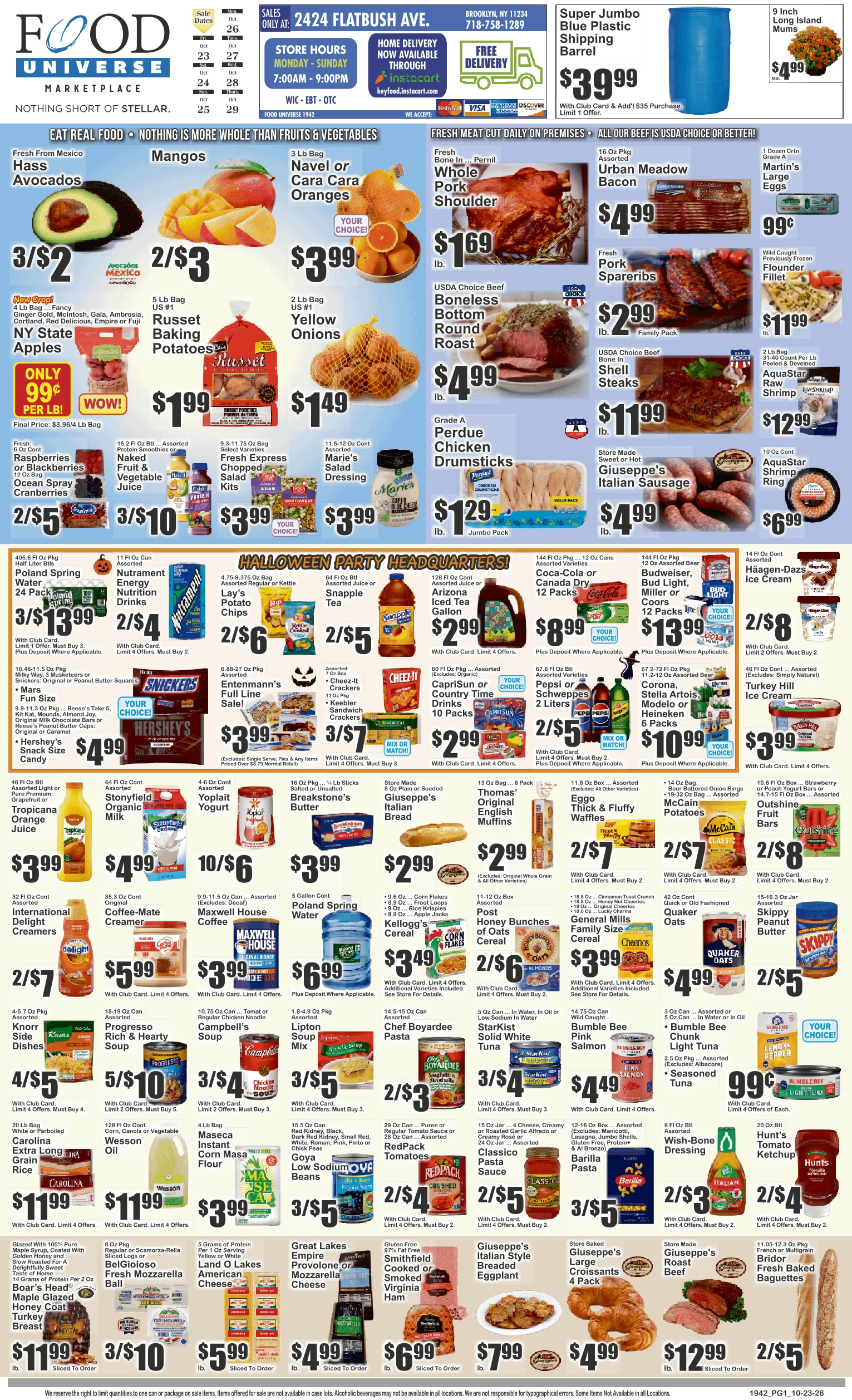 Food Universe (2424 Flatbush Ave., Brooklyn, NY) 10/23 - 10/29 Preview Weekly Ad October 23 - 29, 2026