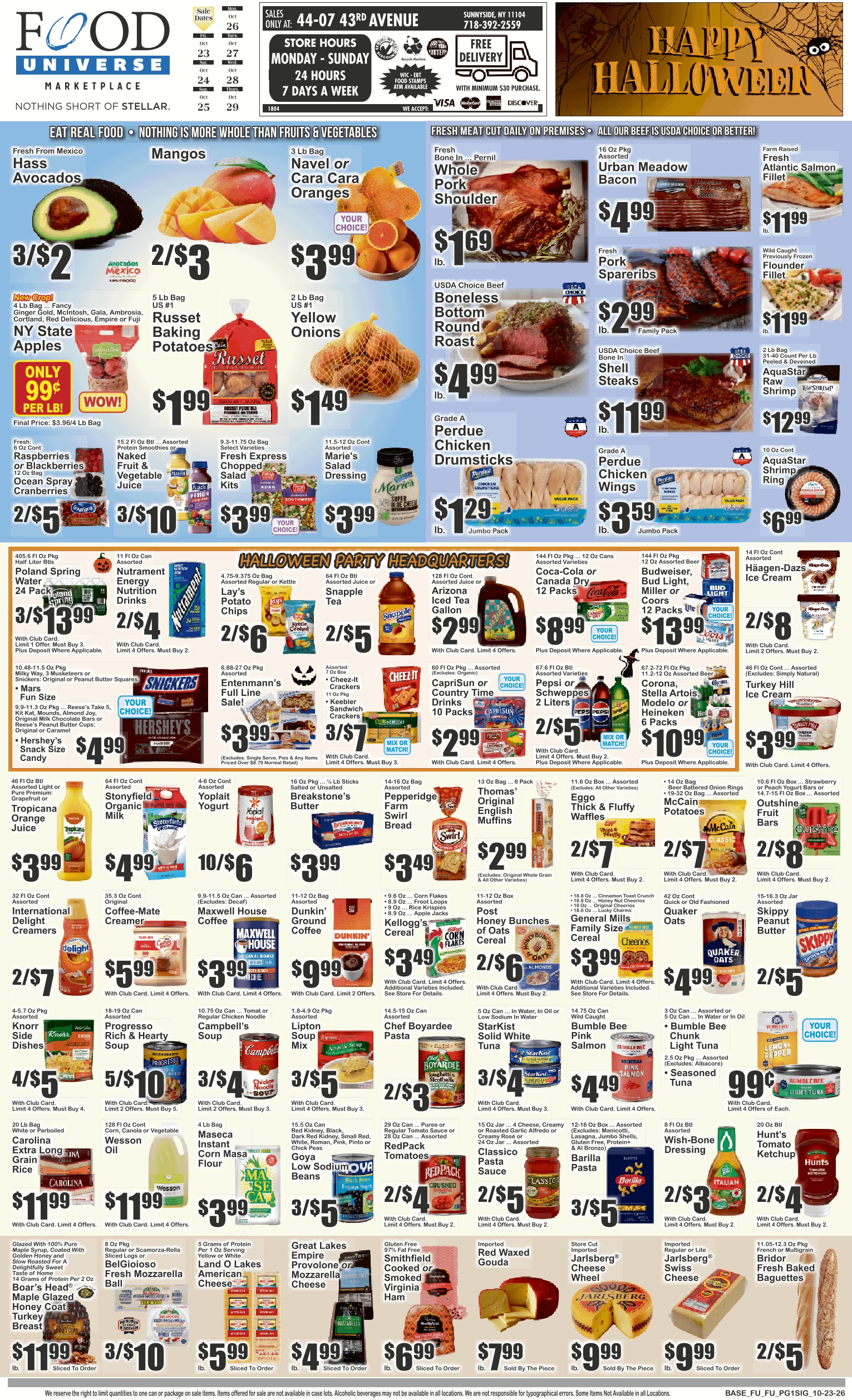 Food Universe (Sunnyside, NY) 10/23 - 10/29 Preview Weekly Ad October 23 - 29, 2026
