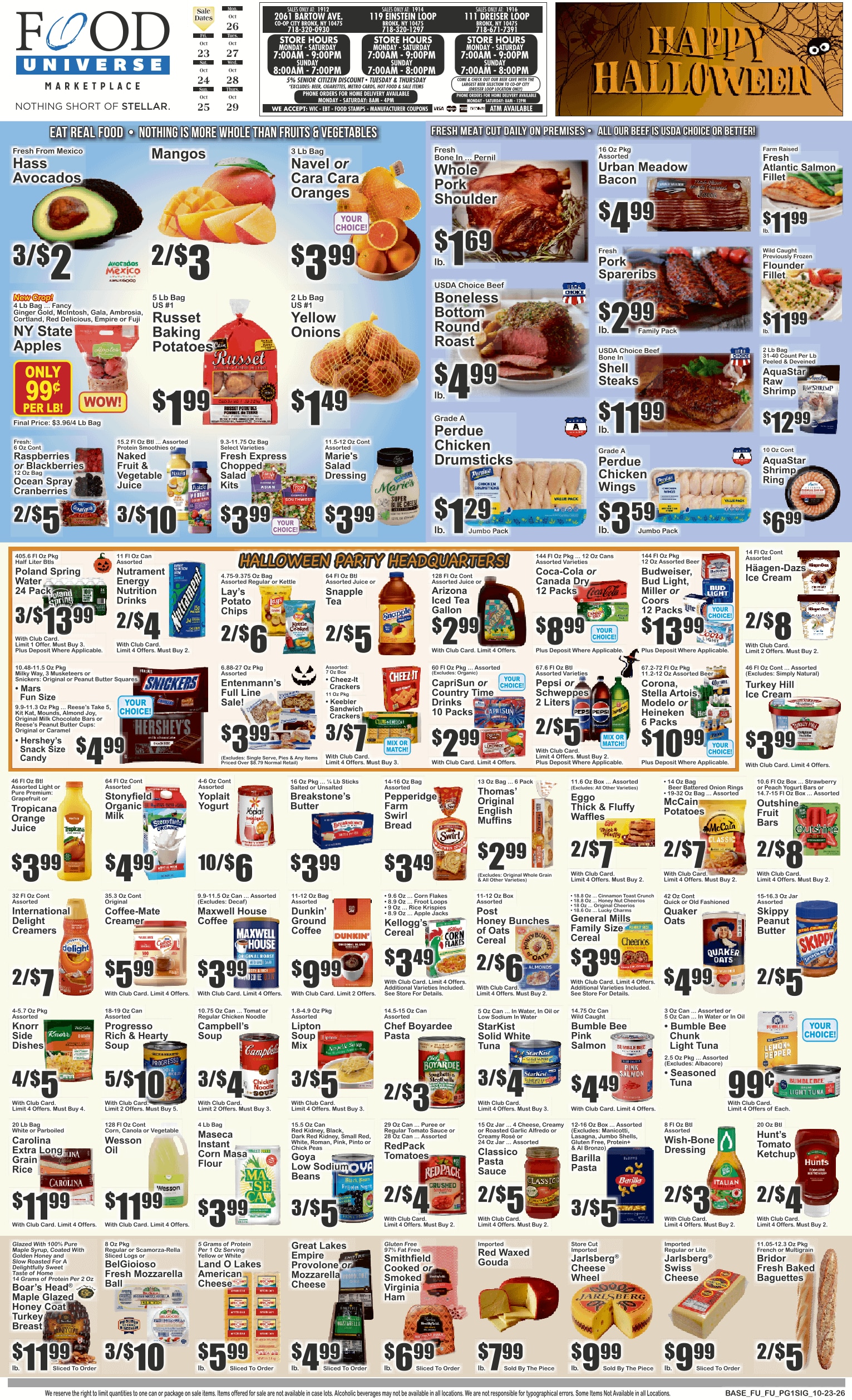Food Universe 10/23 - 10/29 Preview Weekly Ad October 23 - 29, 2026