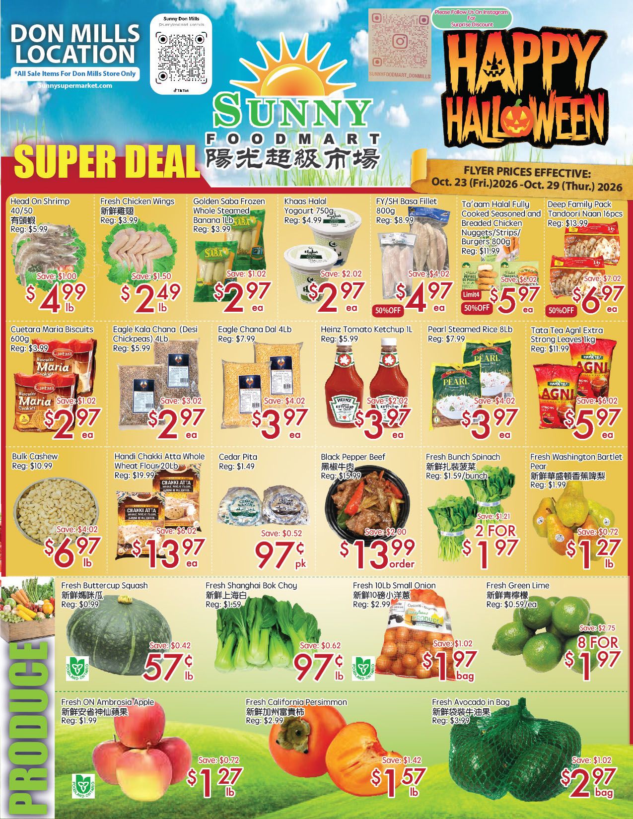 Sunny Foodmart (Don Mills) Flyer October 23 to 29