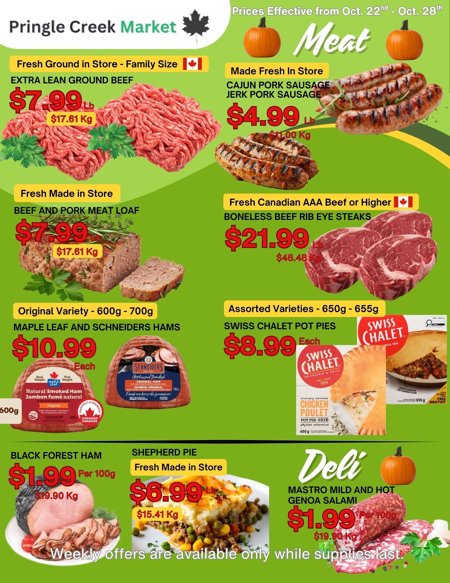 Pringle Creek Market Flyer October 22 to 28