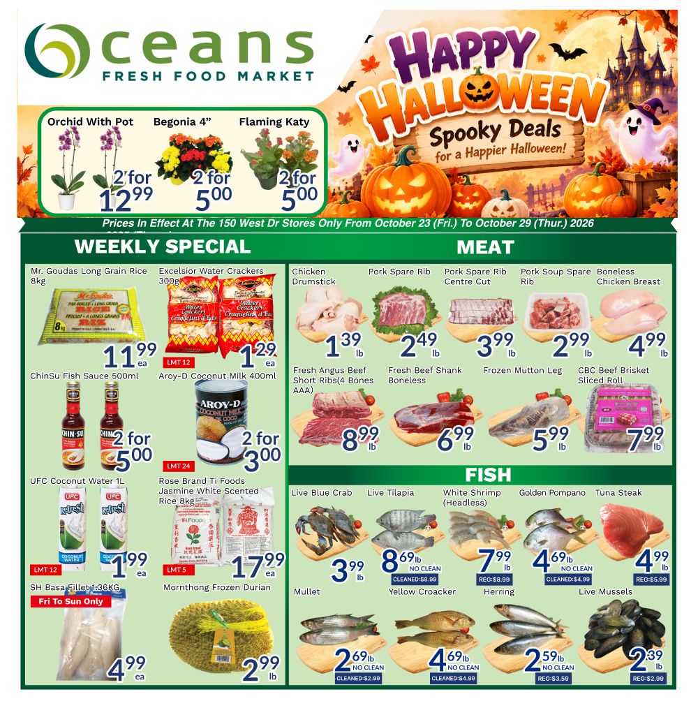 Oceans Fresh Food Market (Brampton) Flyer October 23 to 29