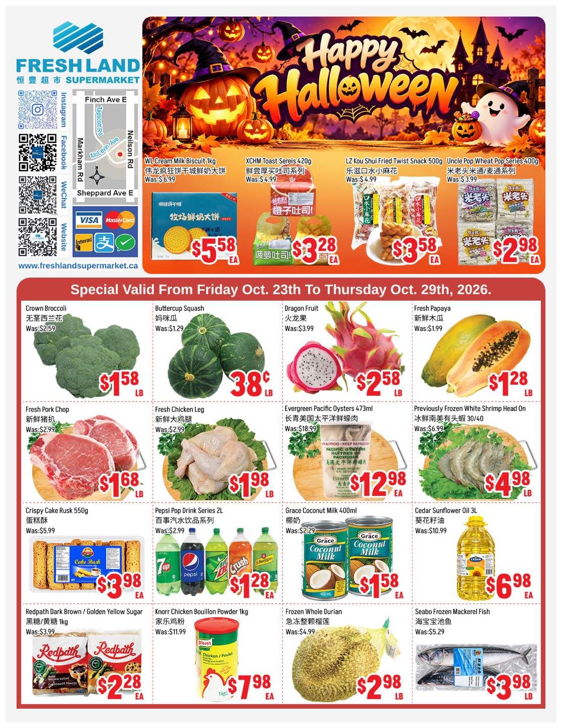 FreshLand Supermarket Flyer October 23 to 29