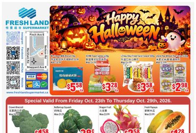 FreshLand Supermarket Flyer October 23 to 29