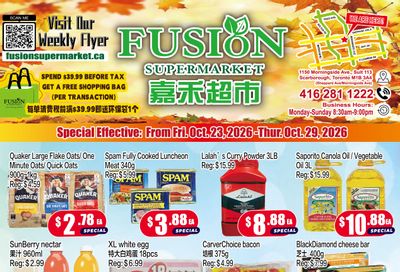 Fusion Supermarket (Scarborough) Flyer October 23 to 29