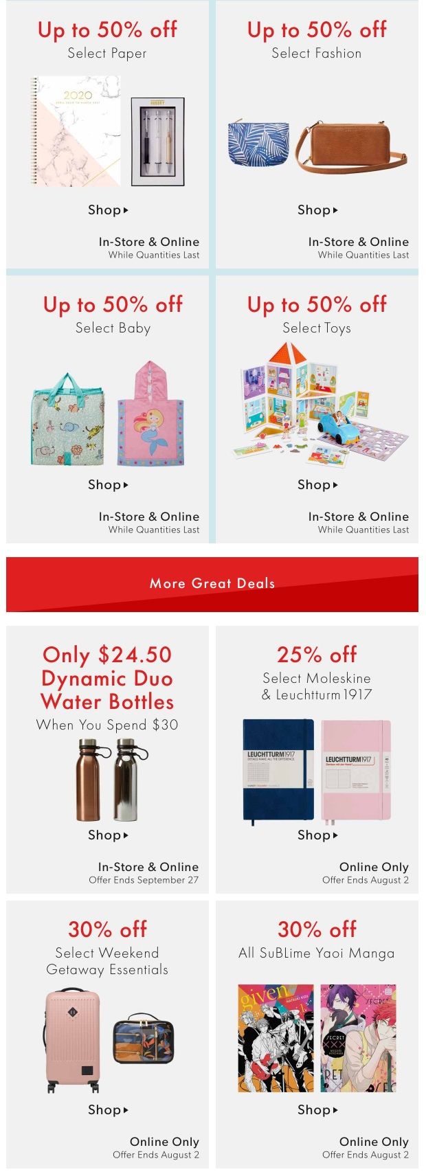 Chapters Indigo Online Deals of the Week July 27 to August 2