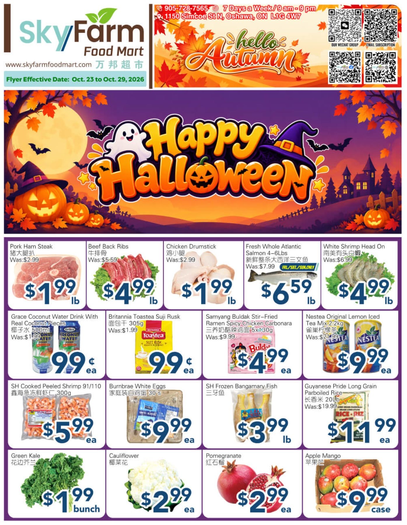 SkyFarm Food Mart Flyer October 23 to 29