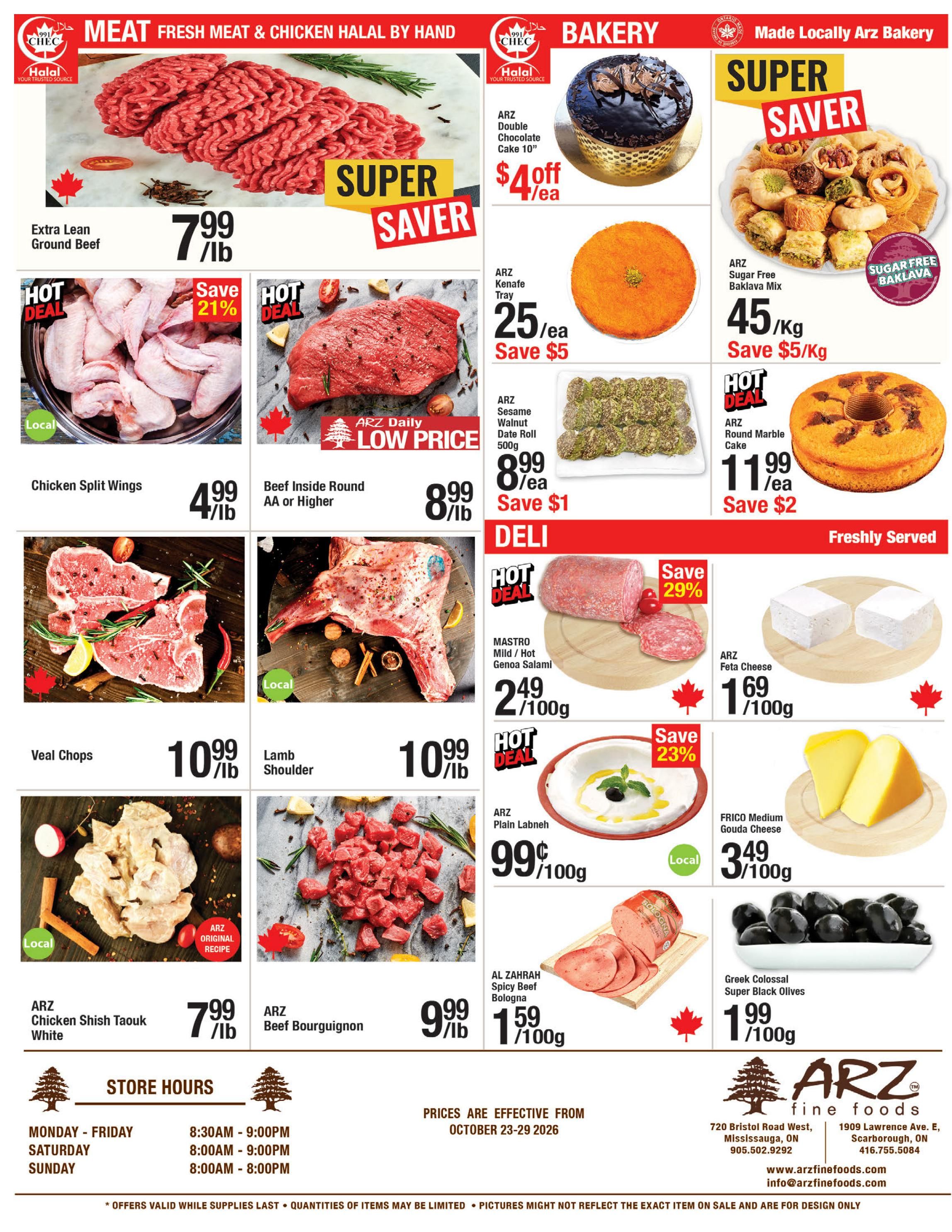 Arz Fine Foods Flyer October 23 to 29