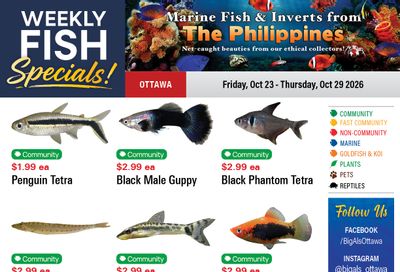 Big Al's (Ottawa) Weekly Specials October 23 to 29