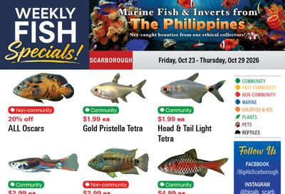 Big Al's (Scarborough) Weekly Specials October 23 to 29