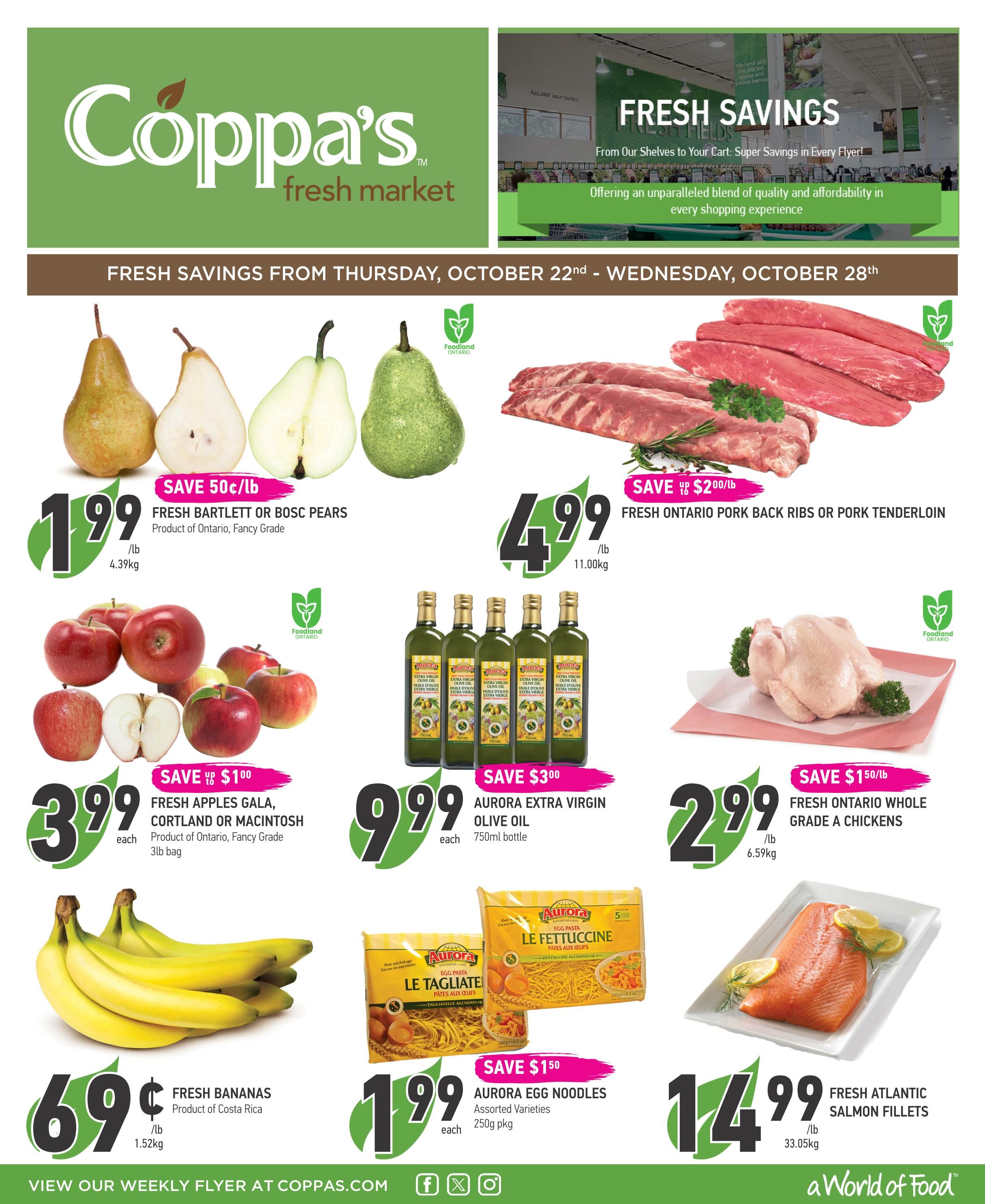 Coppa's Fresh Market Flyer October 22 to 28