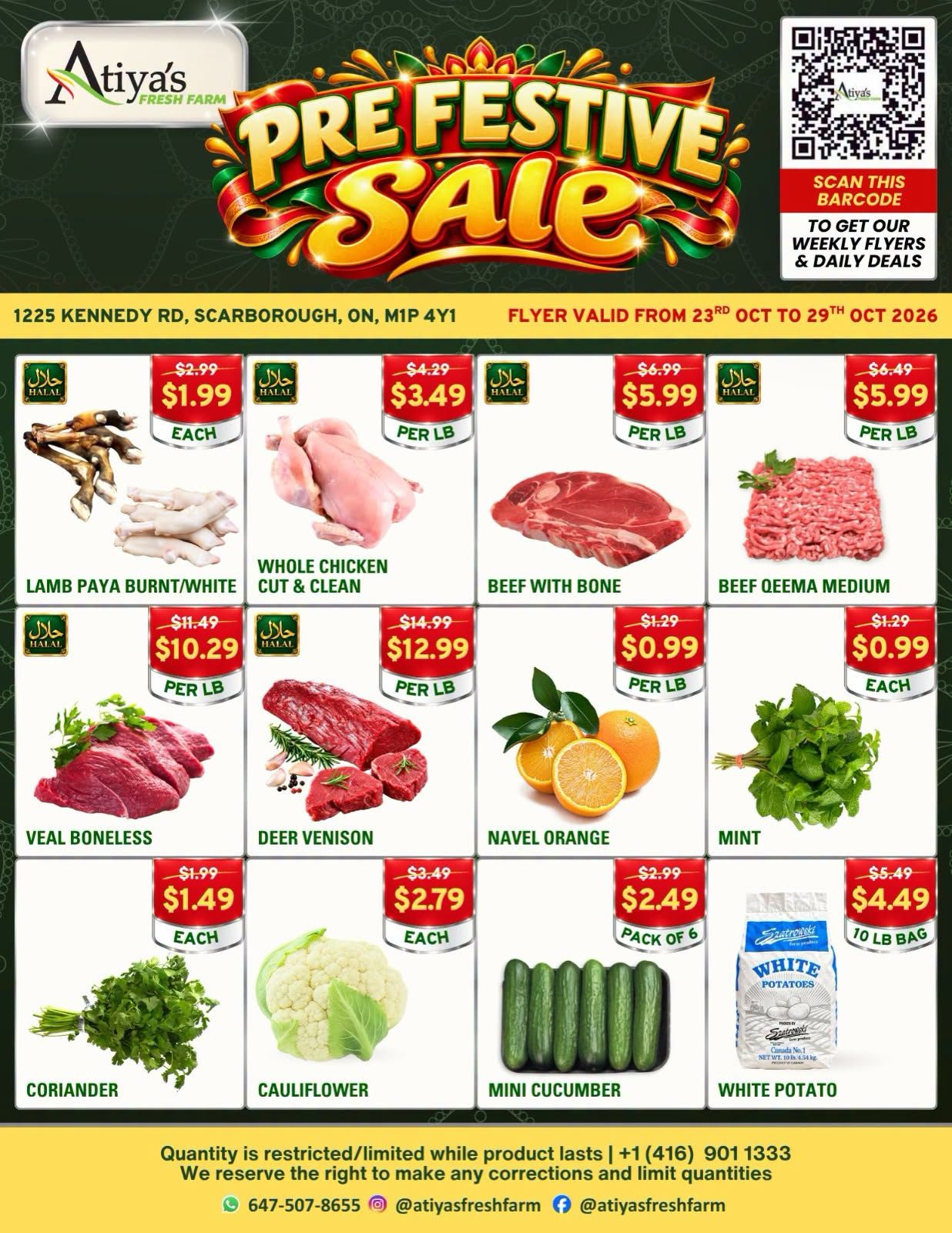 Atiya's Fresh Farm Flyer October 23 to 29