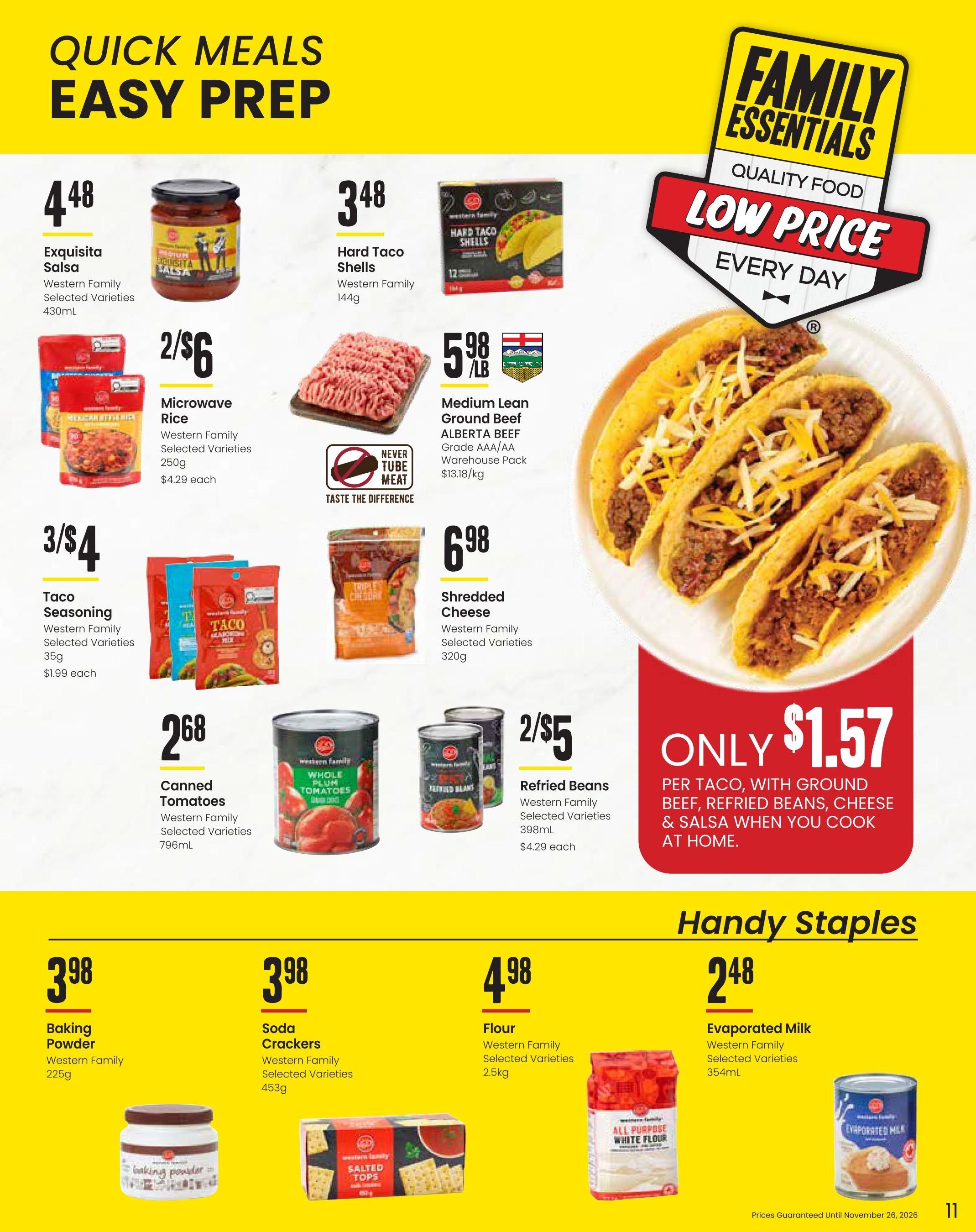 Freson Bros. Family Essentials Monthly Flyer October 30 to November 26