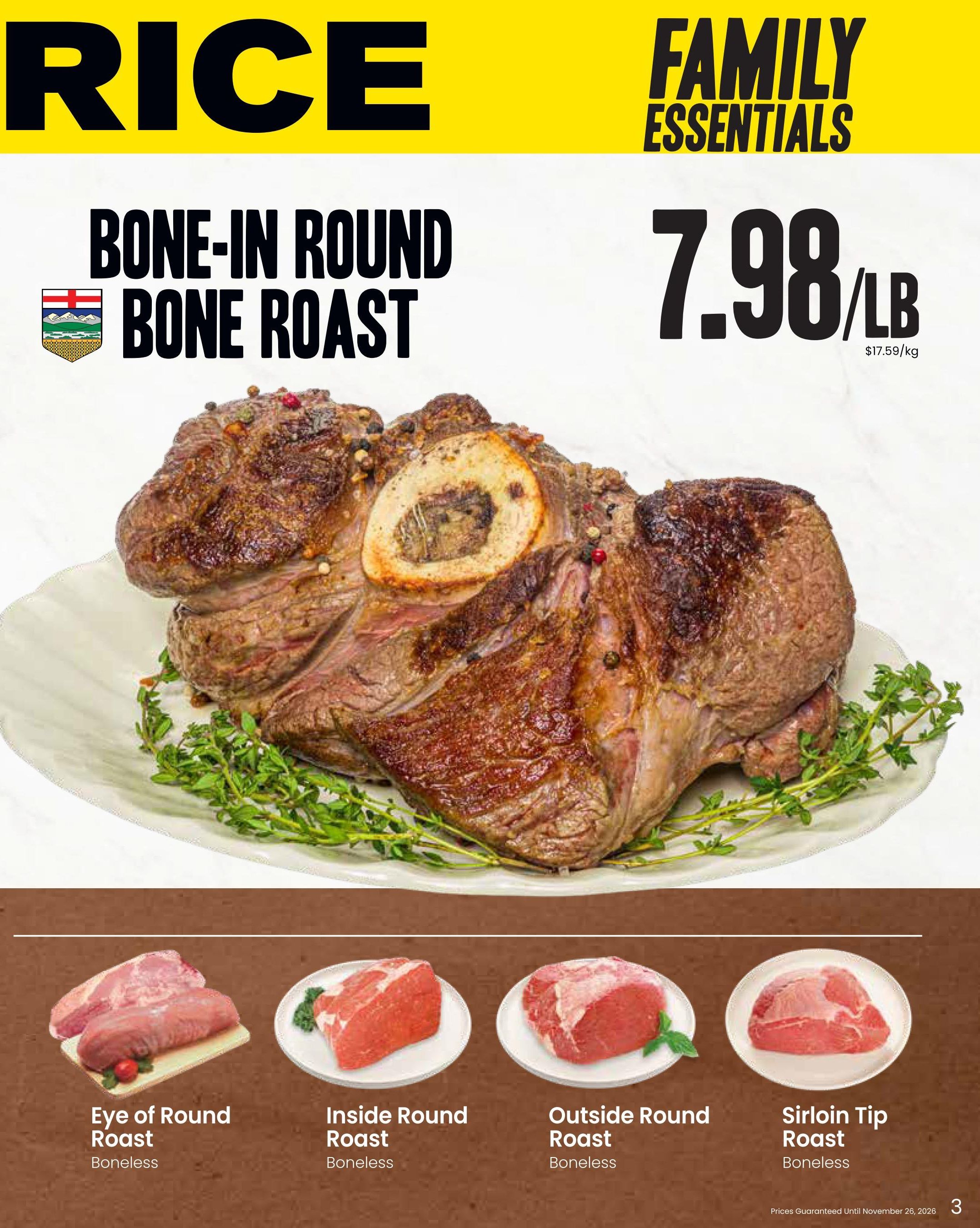 Freson Bros. Family Essentials Monthly Flyer October 30 to November 26
