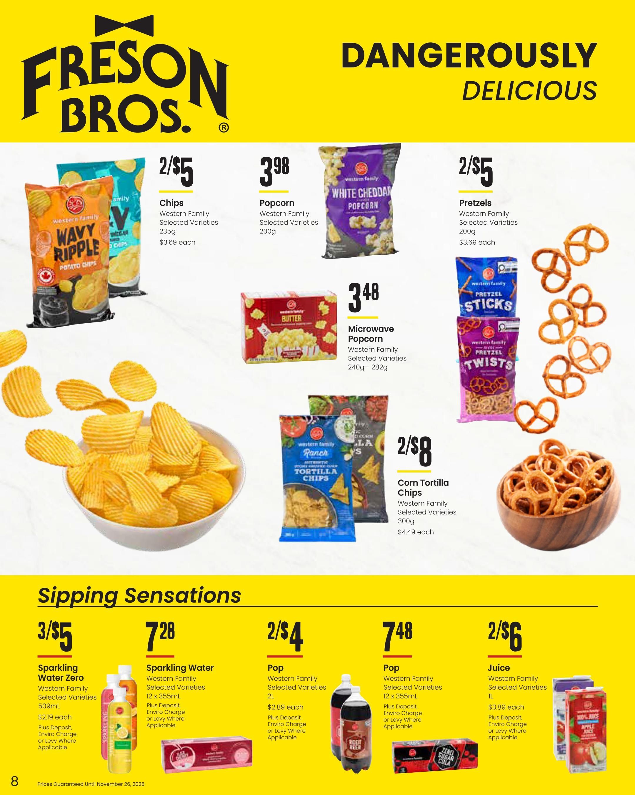 Freson Bros. Family Essentials Monthly Flyer October 30 to November 26
