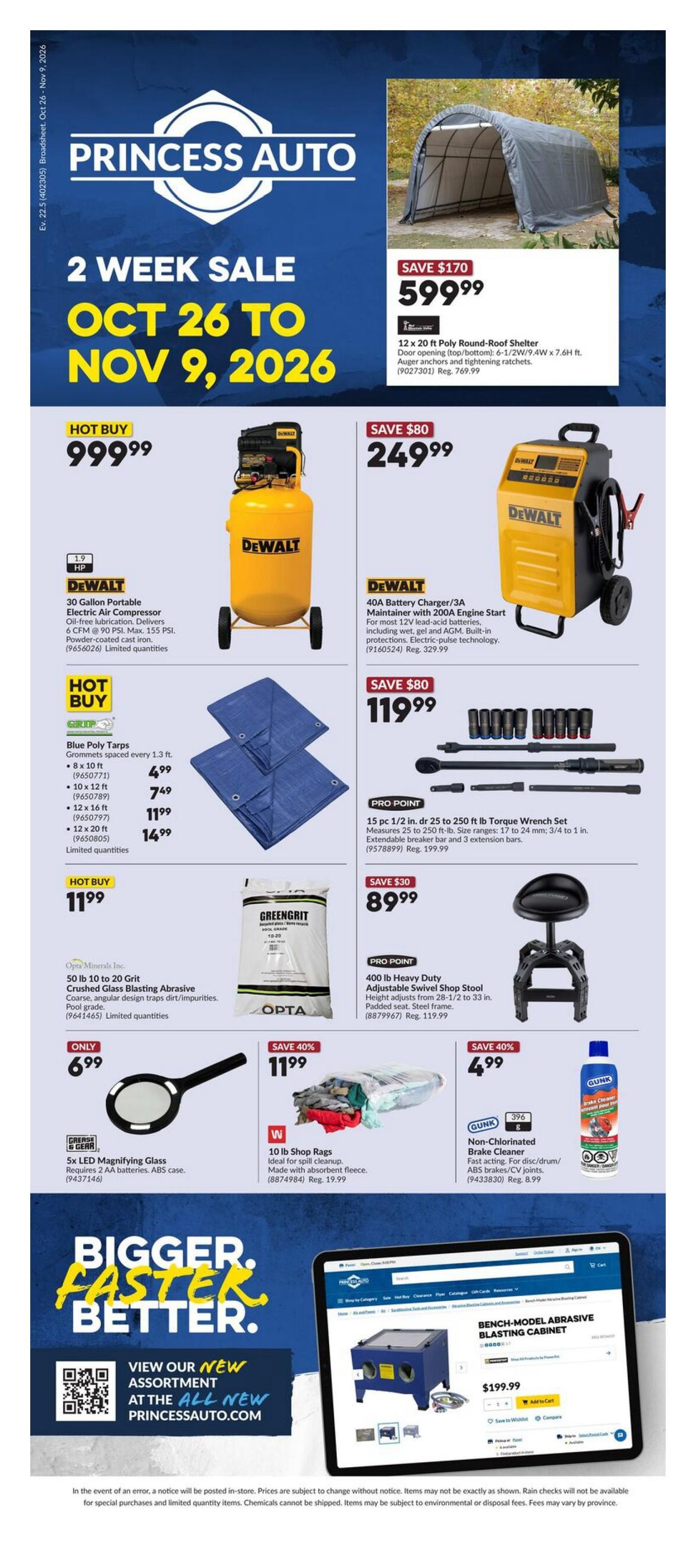 Princess Auto Flyer October 26 to November 9