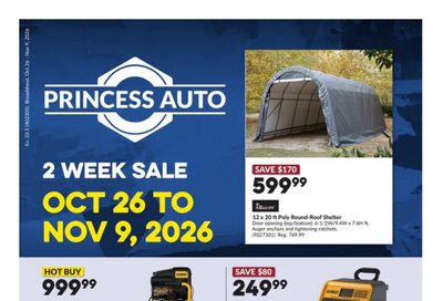Princess Auto Flyer October 26 to November 9