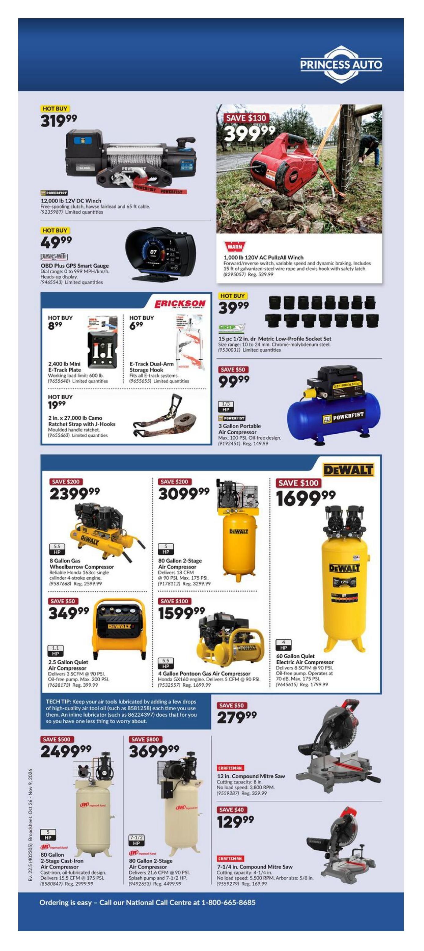 Princess Auto Flyer October 26 to November 9