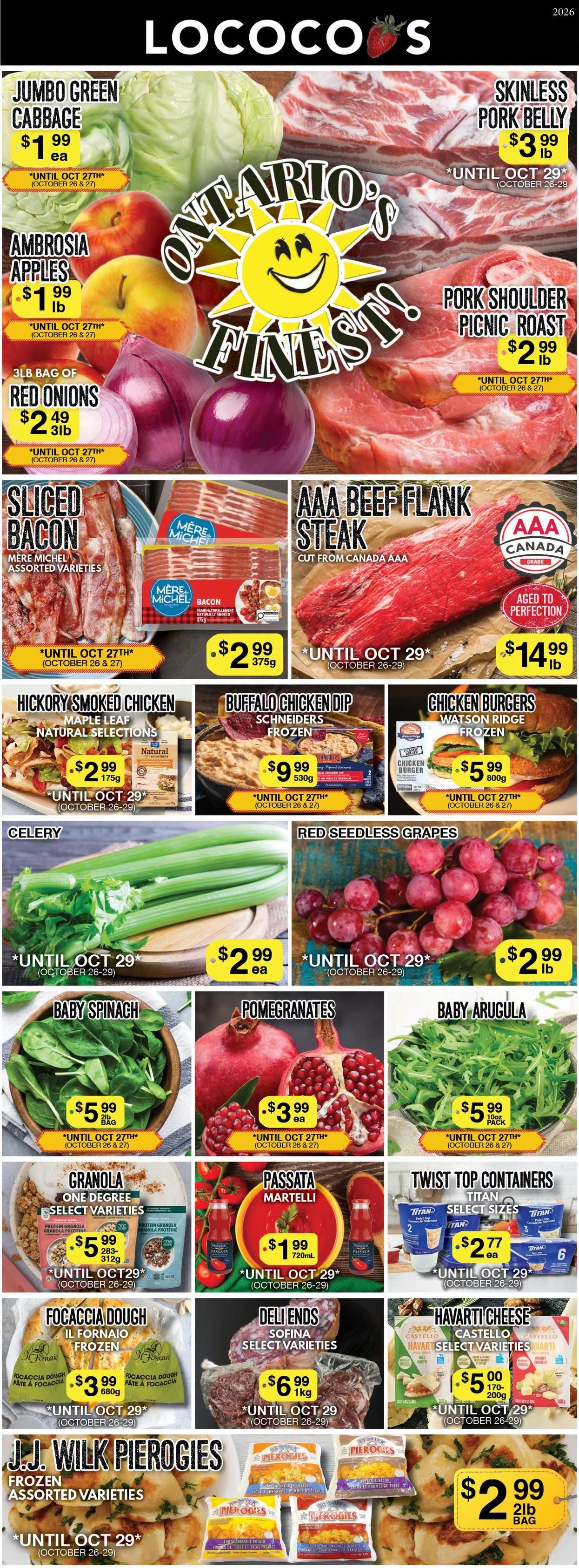 Lococo's Flyer October 26 to 29