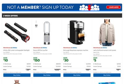 Costco (West, ON, Atlantic Canada) Warehouse Offers October 26 to November 8