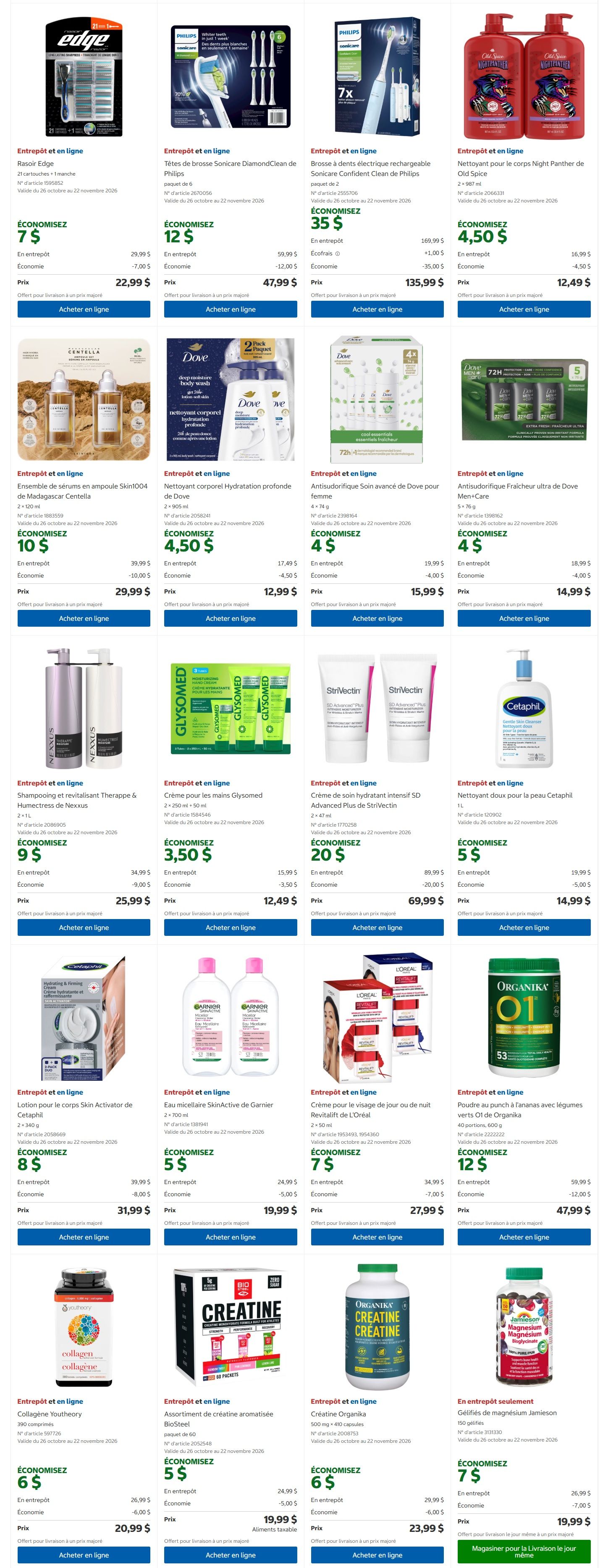 Costco (QC) Warehouse Offers October 26 to November 8