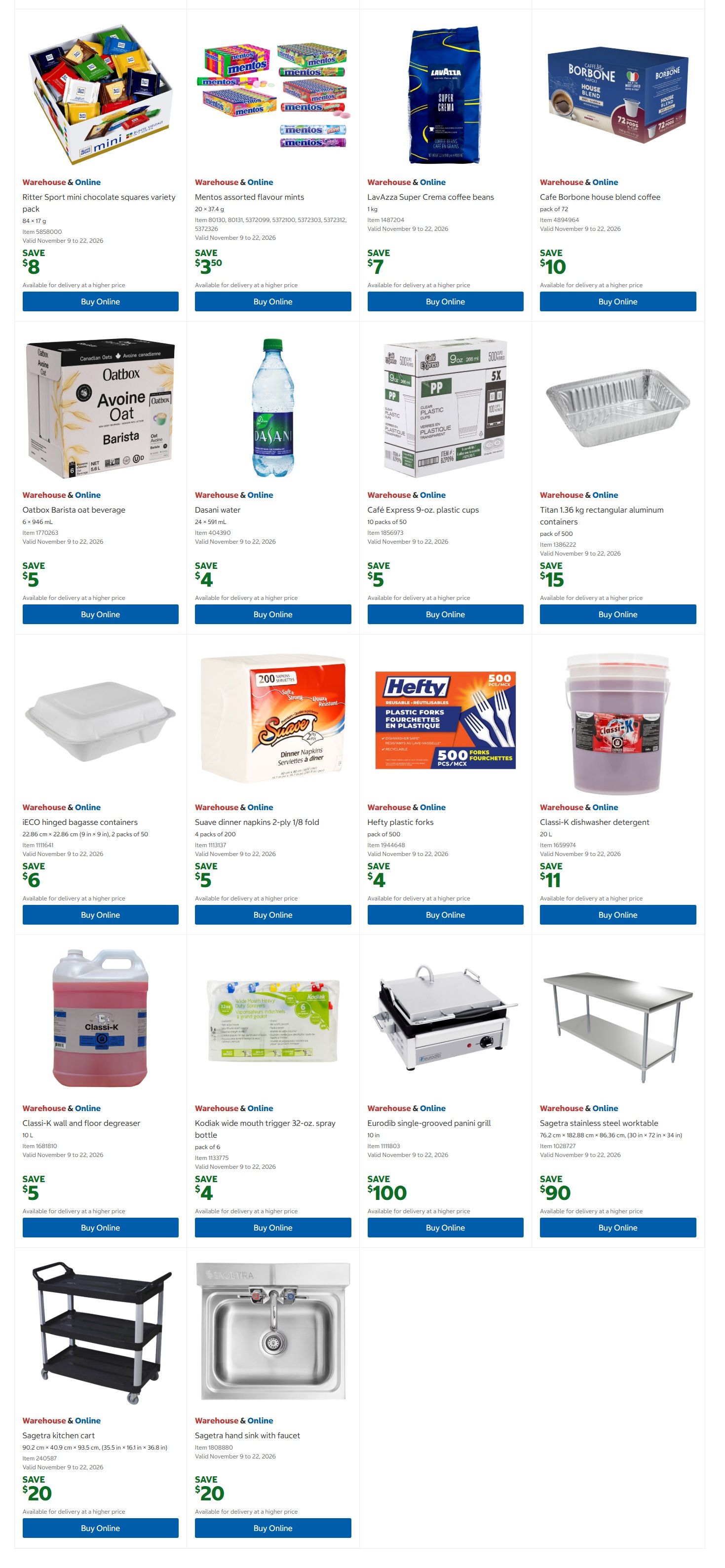 Costco Business Centre Instant Savings Flyer October 26 to November 8