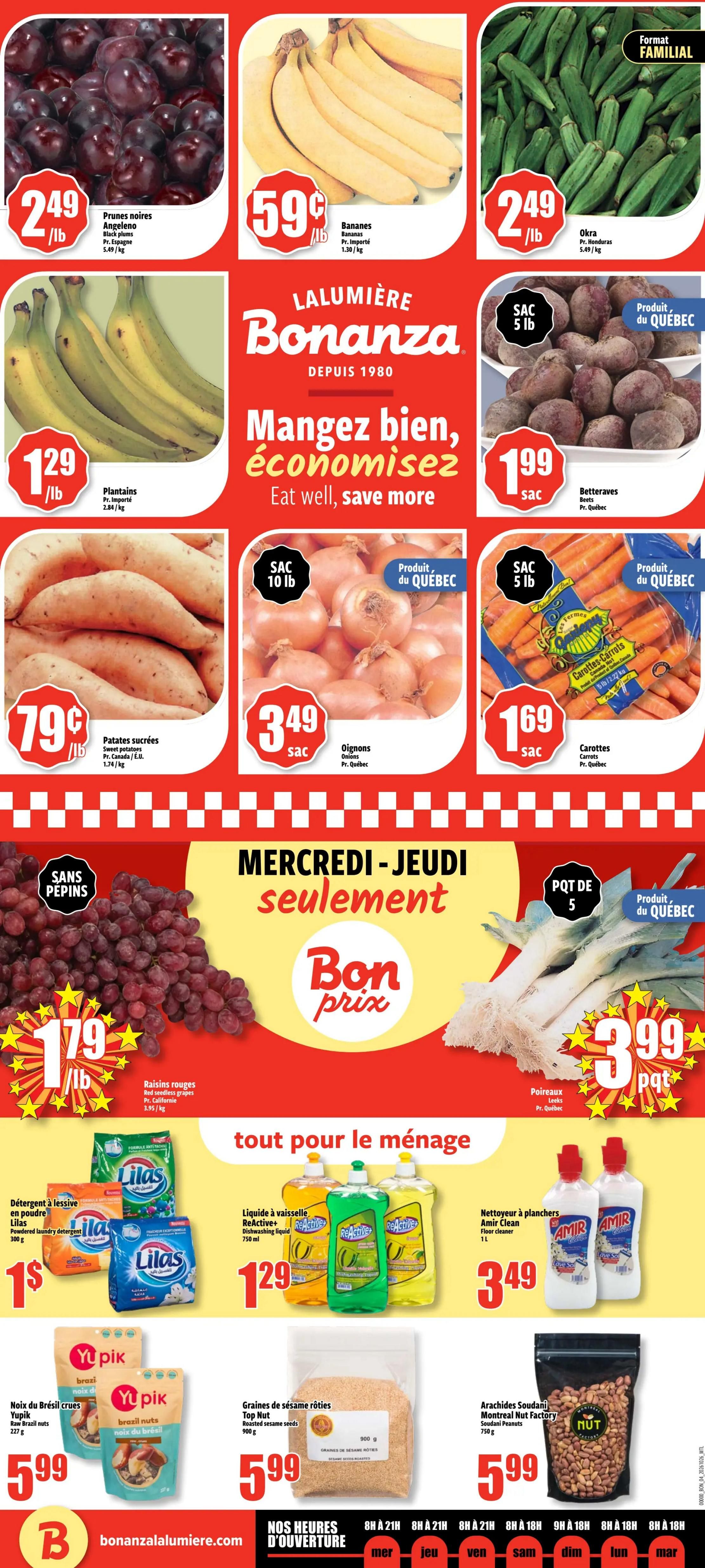 Bonanza Flyer October 28 to November 3