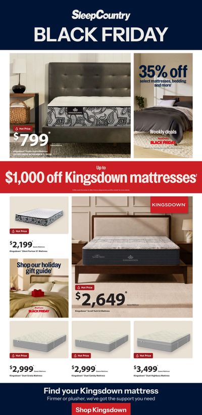 Sleep Country Flyer October 28 to November 3