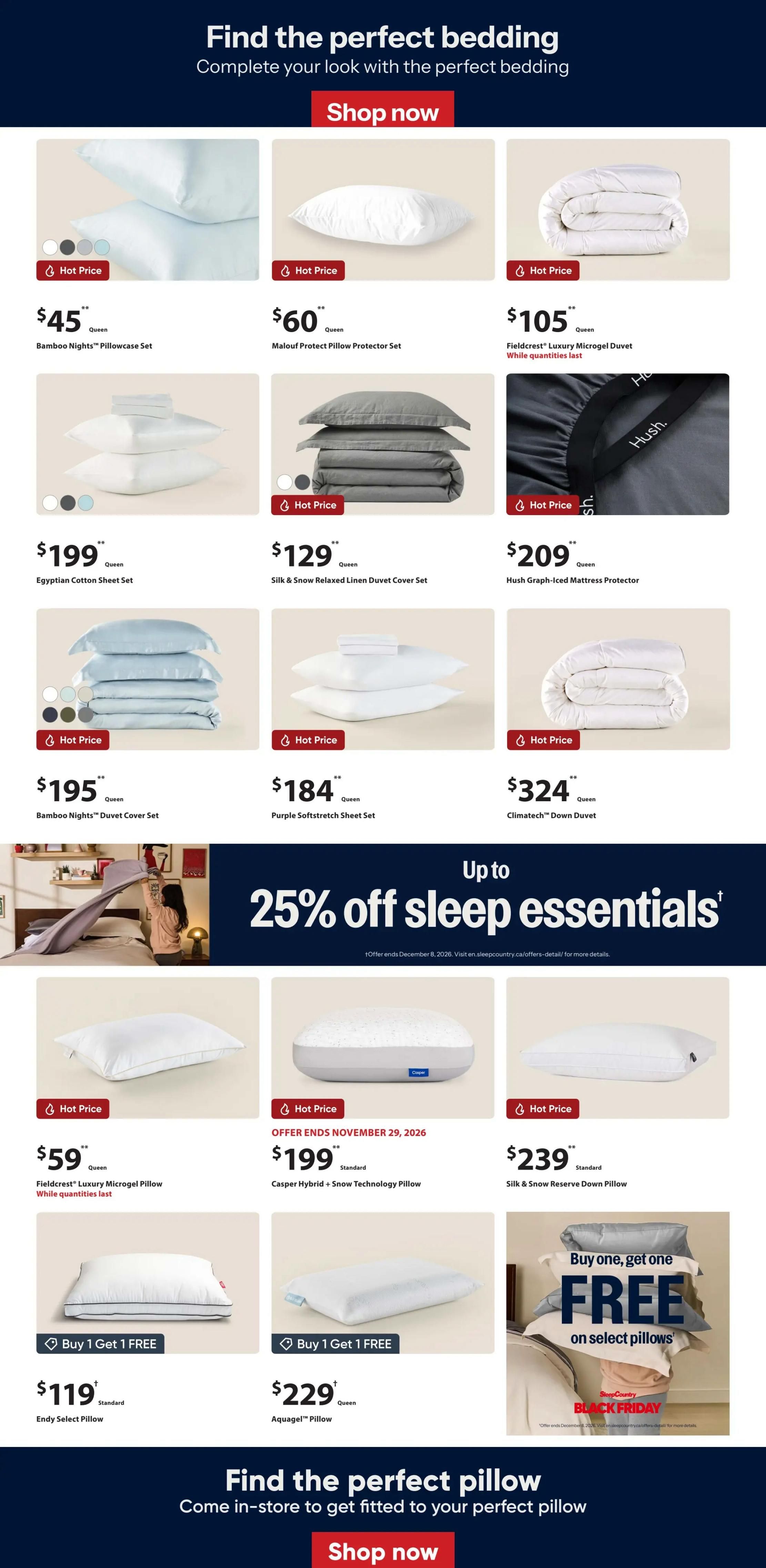 Sleep Country Flyer October 28 to November 3