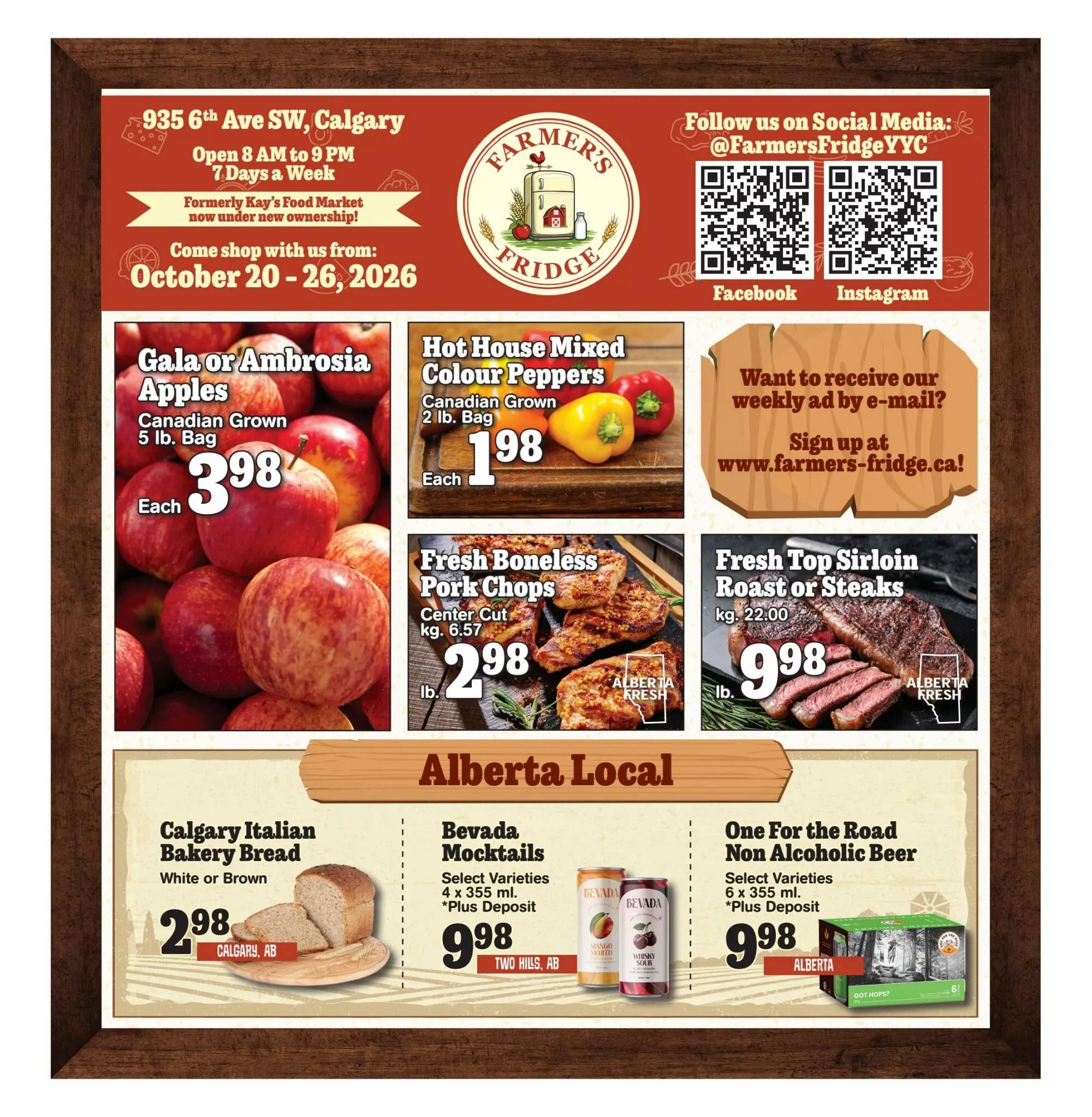 Farmer’s Fridge Flyer October 20 to 26