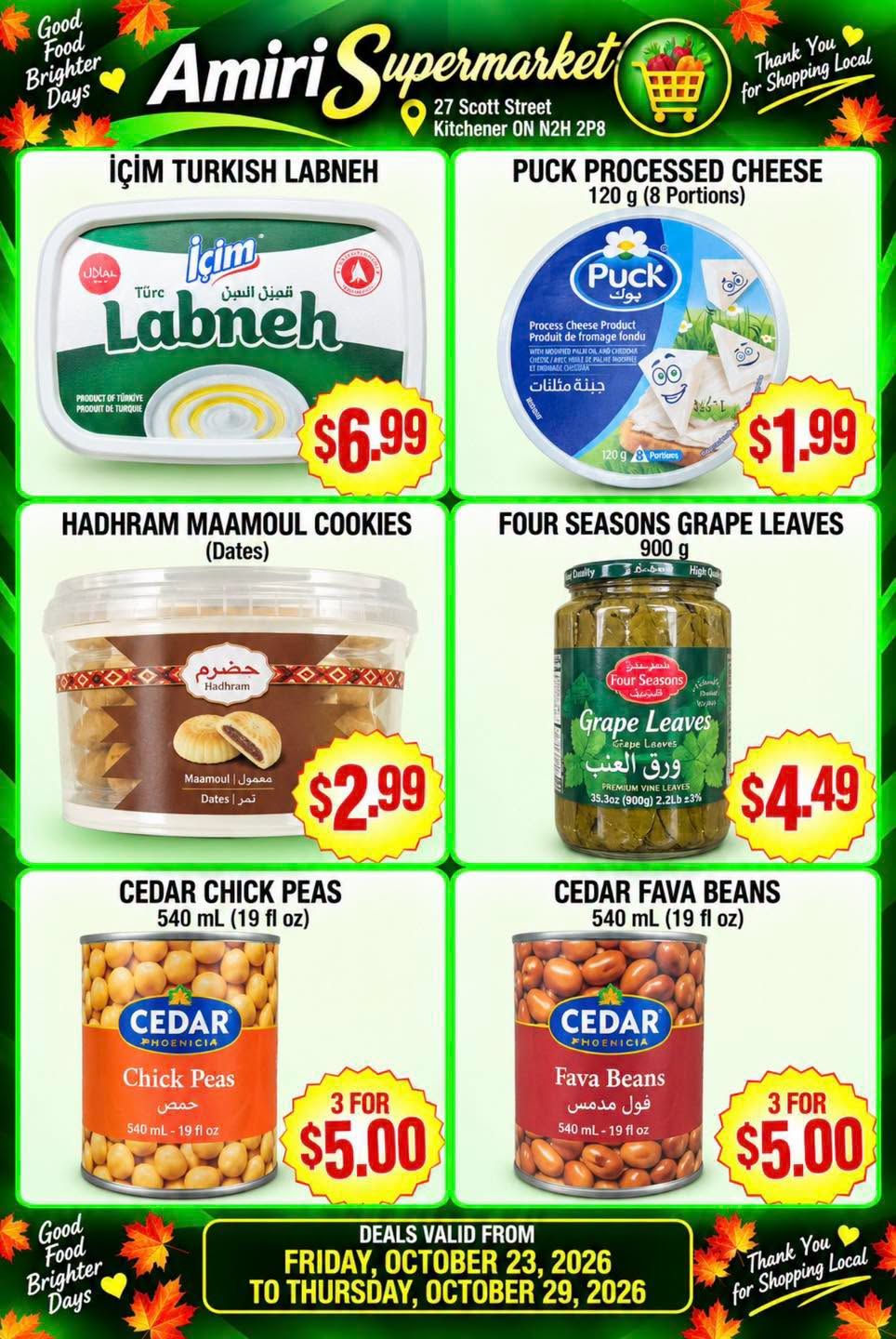 Amiri Supermarket Flyer October 23 to 29