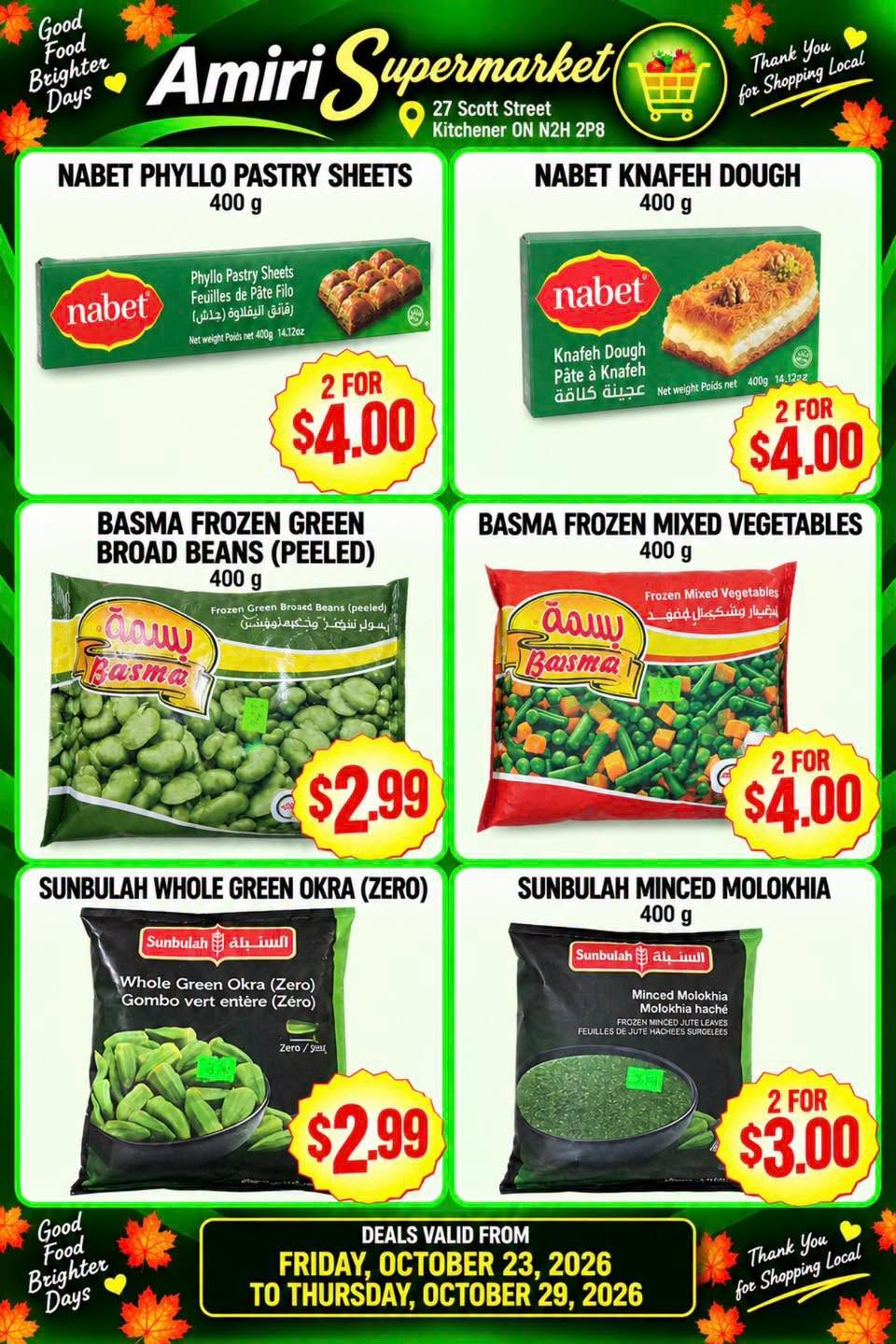 Amiri Supermarket Flyer October 23 to 29