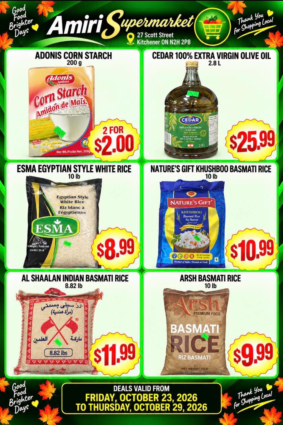 Amiri Supermarket Flyer October 23 to 29