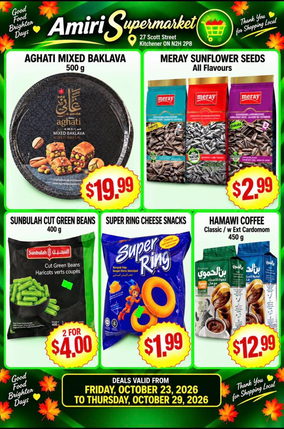 Amiri Supermarket Flyer October 23 to 29