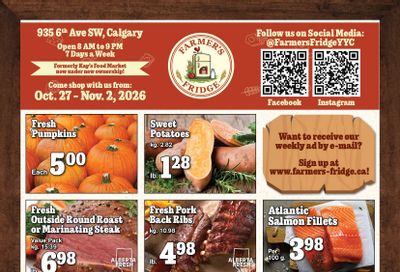 Farmer’s Fridge Flyer October 27 to November 2