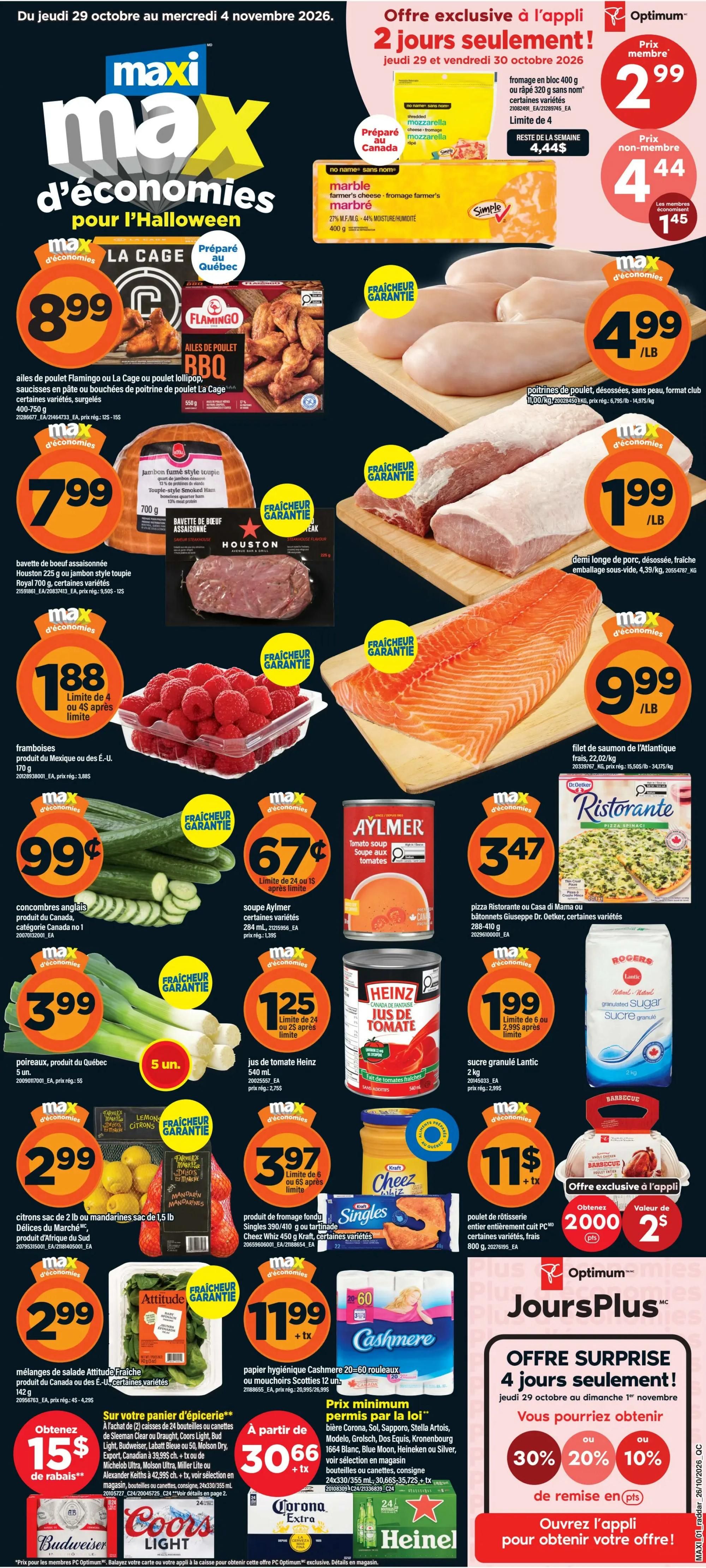 Maxi Flyer October 29 to November 4